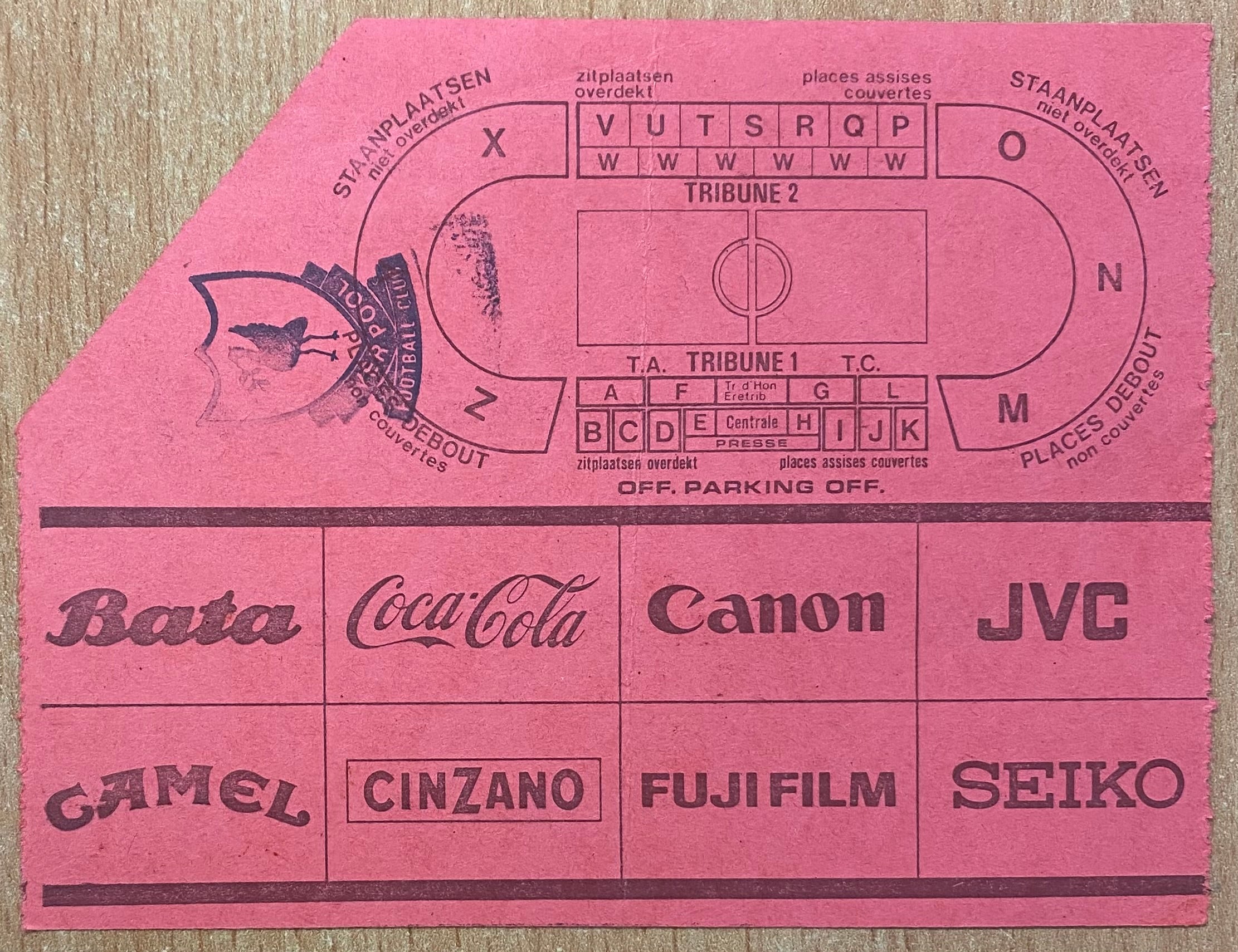 1985 ORIGINAL EUROPEAN CUP FINAL TICKET LIVERPOOL V JUVENTUS @ HEYSEL STADIUM, BRUSSELS