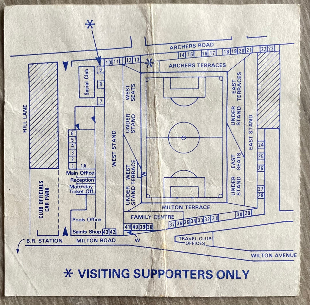1989/90 ORIGINAL LITTLEWOODS CUP 3RD ROUND TICKET SOUTHAMPTON V CHARLTON ATHLETIC