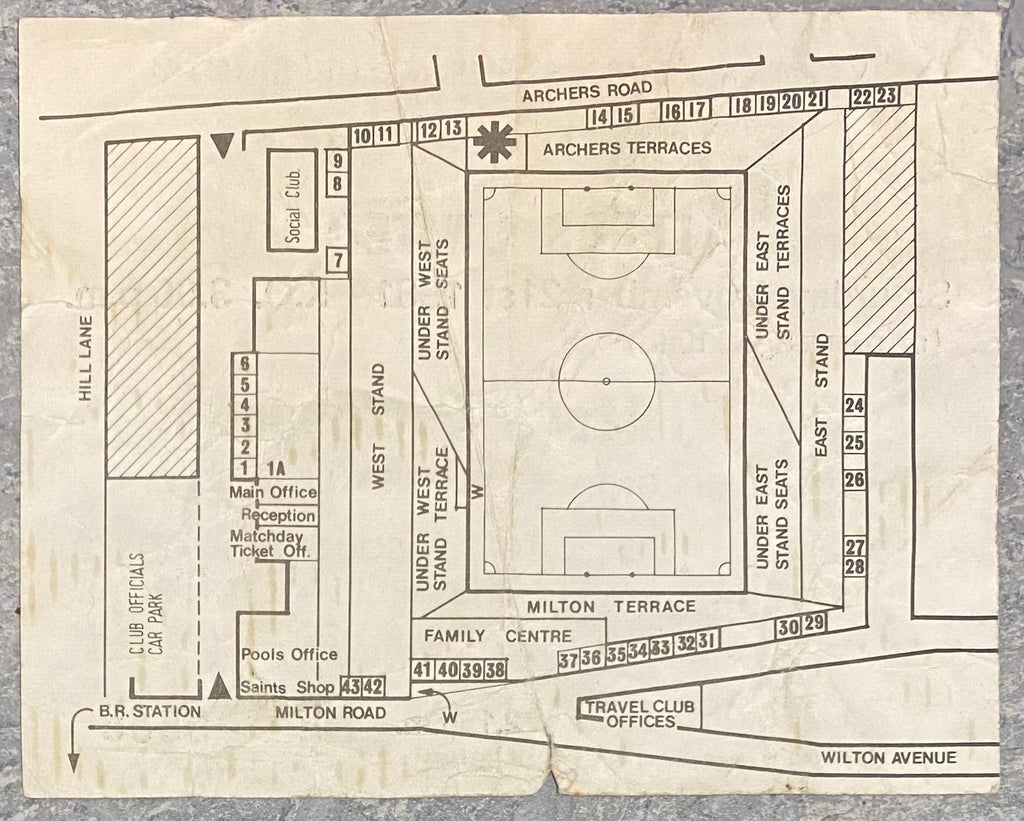 1981/82 ORIGINAL DIVISION ONE TICKET SOUTHAMPTON V LEEDS UNITED