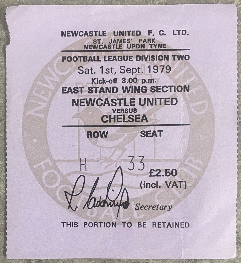 1979/80 ORIGINAL DIVISION 2 TICKET NEWCASTLE UNITED V CHELSEA