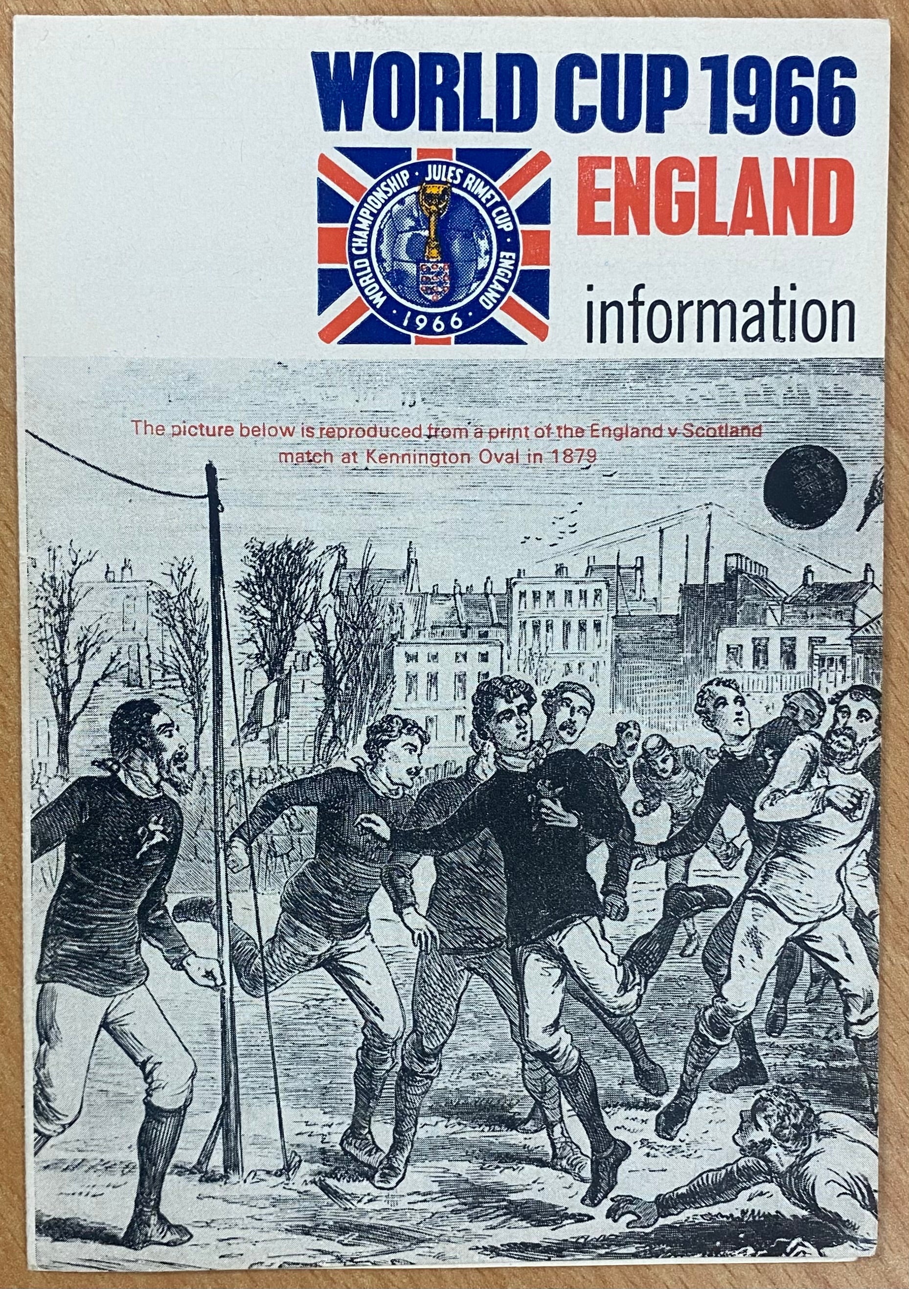 1966 WORLD CUP ORIGINAL OFFICIAL TICKET INFORMATION FOLD OUT BOOKLET (UPDATED VERSION)