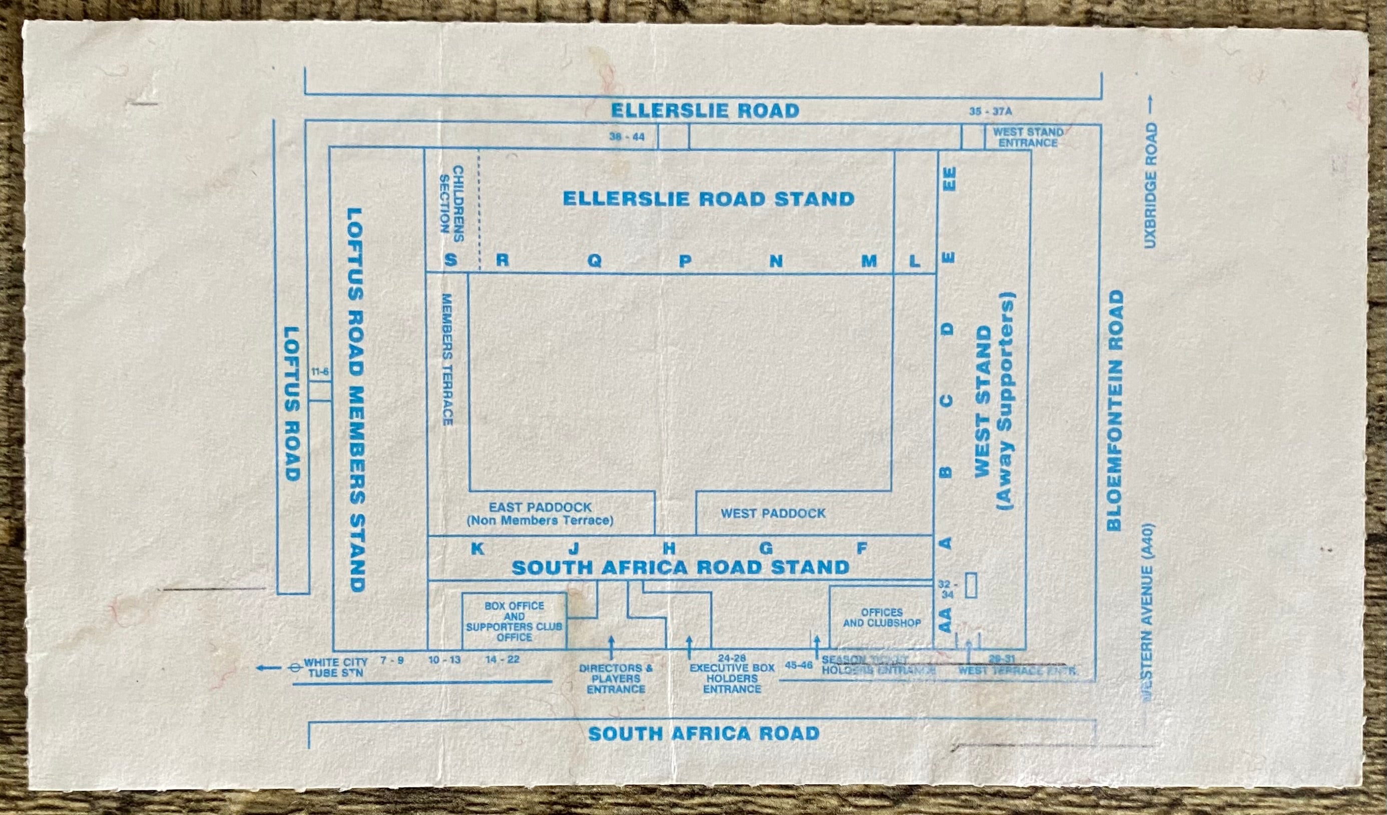 1990/91 ORIGINAL DIVISION ONE TICKET QUEENS PARK RANGERS V ARSENAL