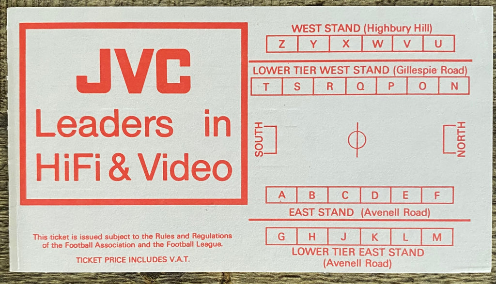 1982/83 ORIGINAL FA CUP 4TH ROUND TICKET ARSENAL V LEEDS UNITED