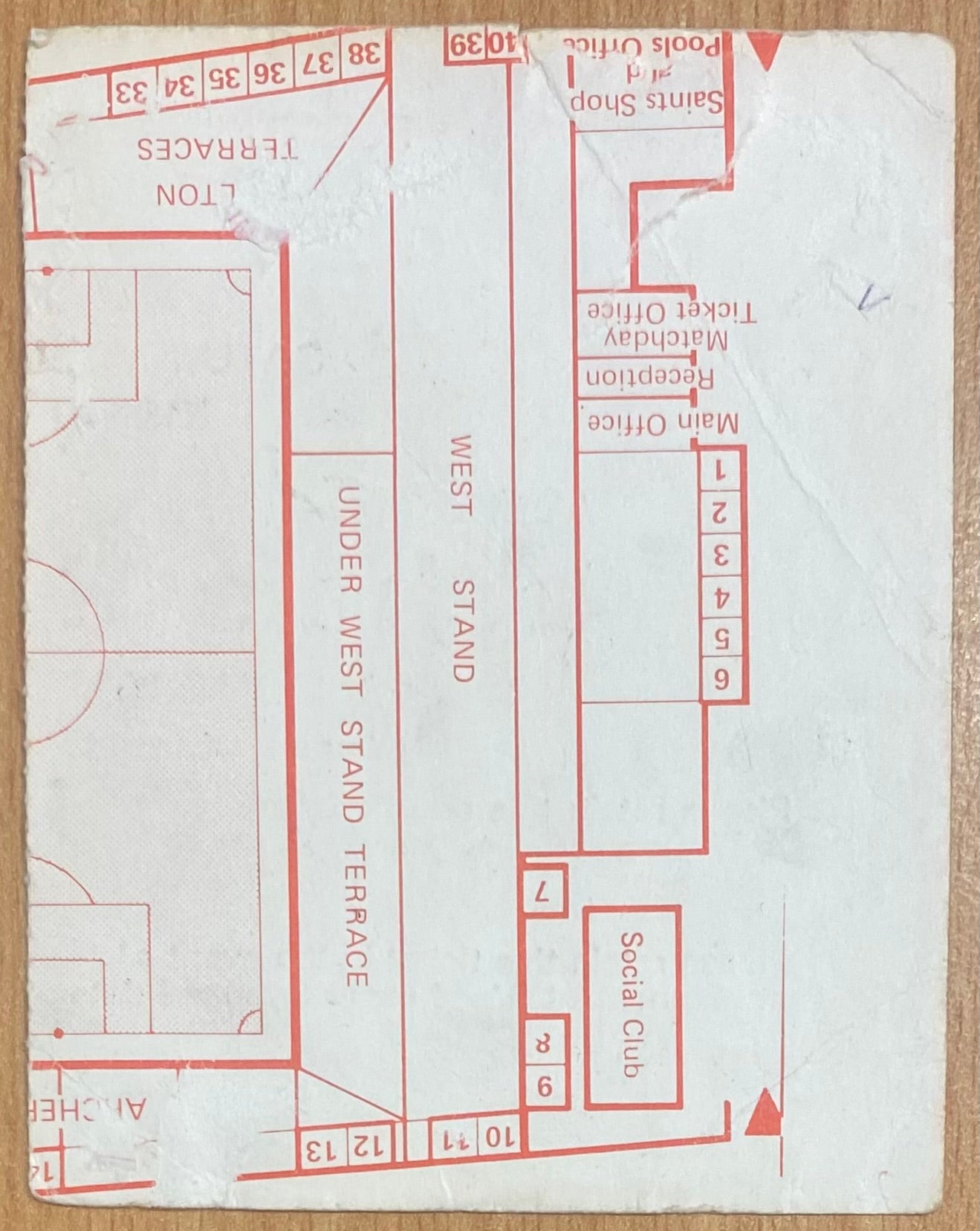 1978/79 ORIGINAL DIVISION ONE TICKET SOUTHAMPTON V ARSENAL