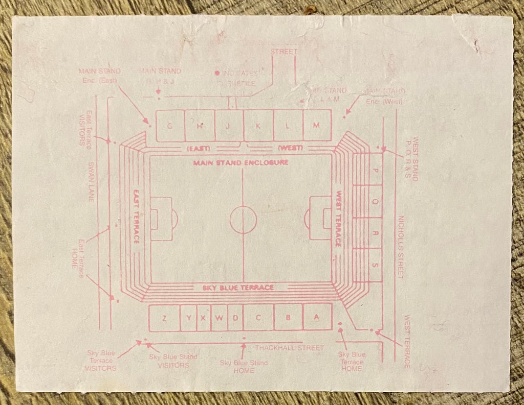 1991/92 ORIGINAL DIVISION ONE TICKET COVENTRY CITY V ARSENAL