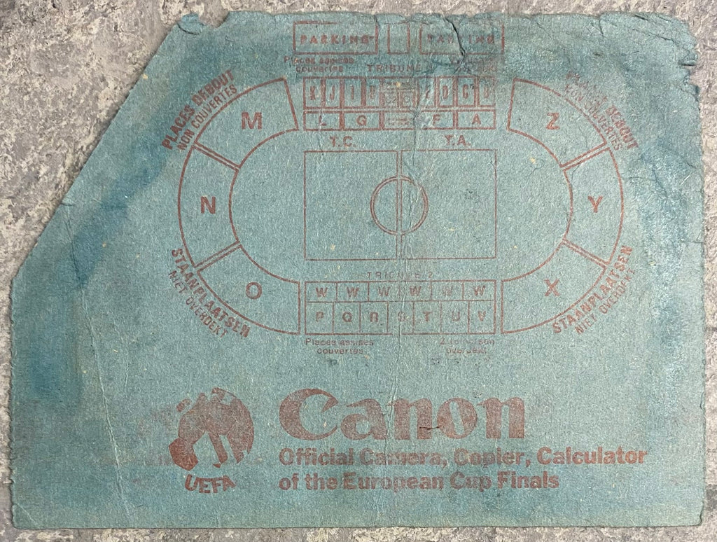 1980 ORIGINAL EUROPEAN CUP WINNERS CUP FINAL TICKET VALENCIA V ARSENAL @ BRUSSELS