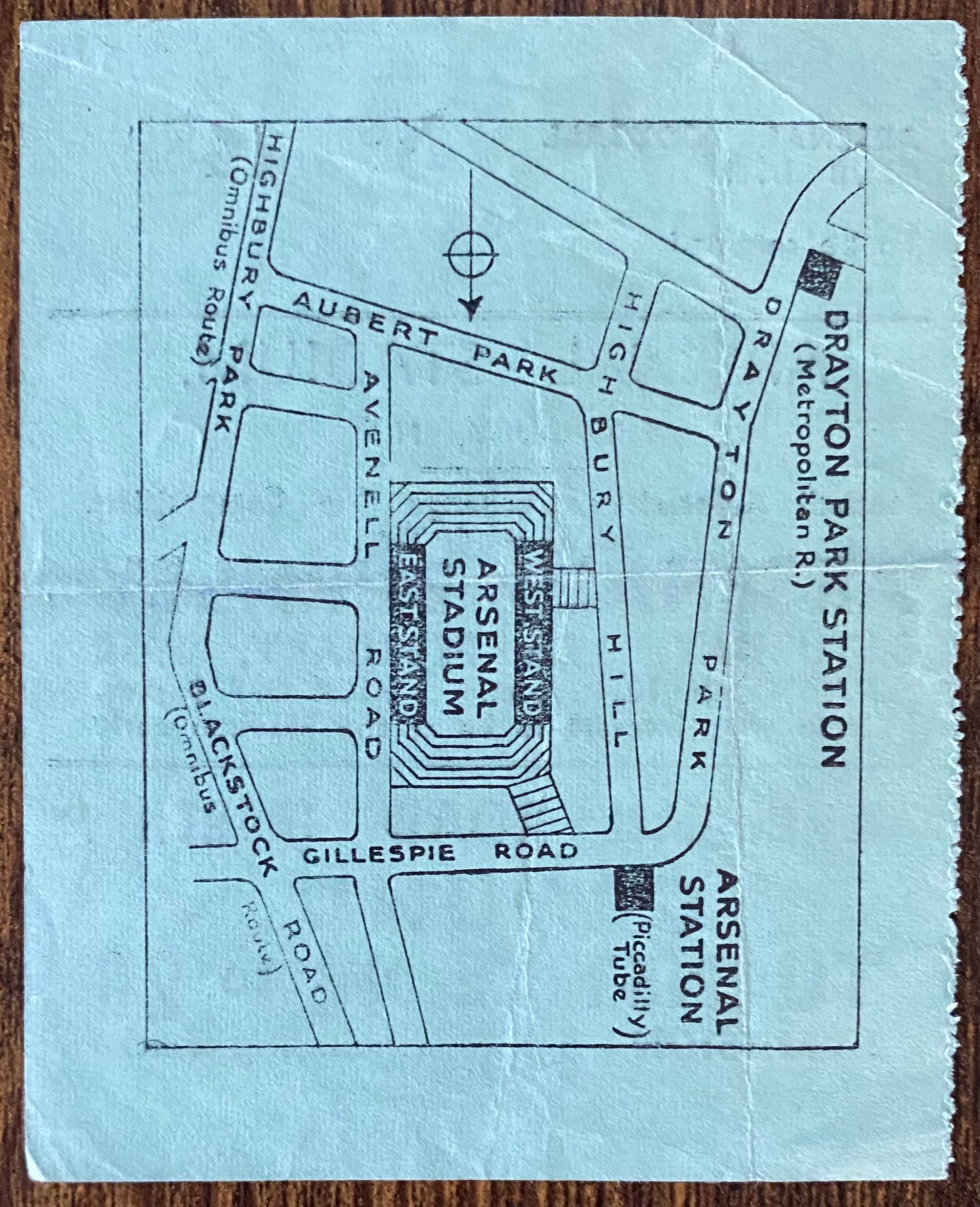 1949/50 ORIGINAL FA CUP 5TH ROUND TICKET ARSENAL V BURNLEY