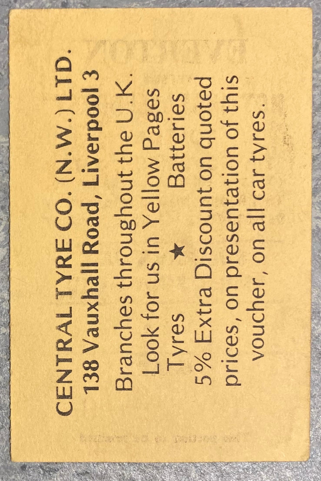 1978/79 ORIGINAL DIVISION ONE TICKET EVERTON V NOTTINGHAM FOREST