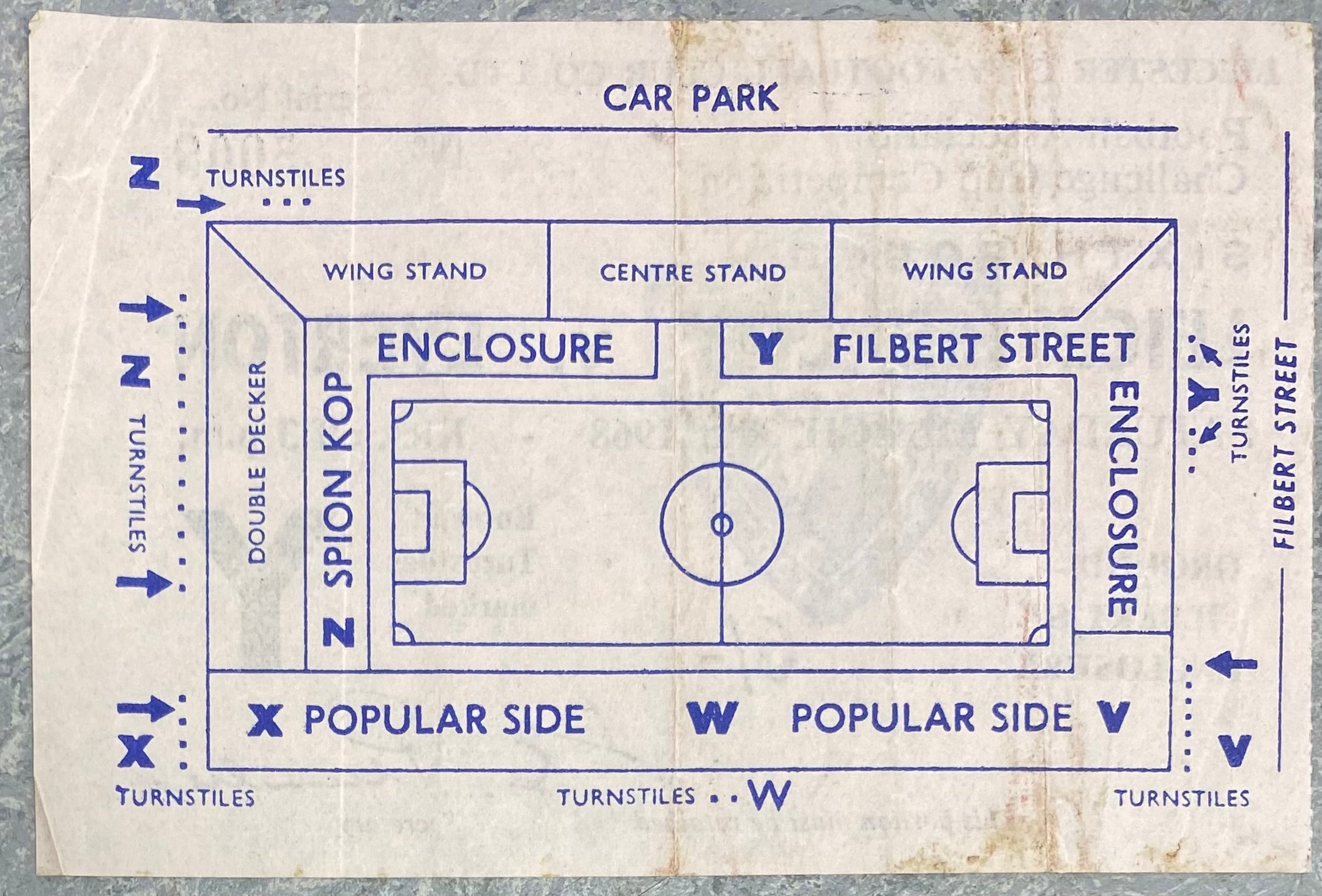 1967/68 ORIGINAL FA CUP 6TH ROUND TICKET LEICESTER CITY V EVERTON