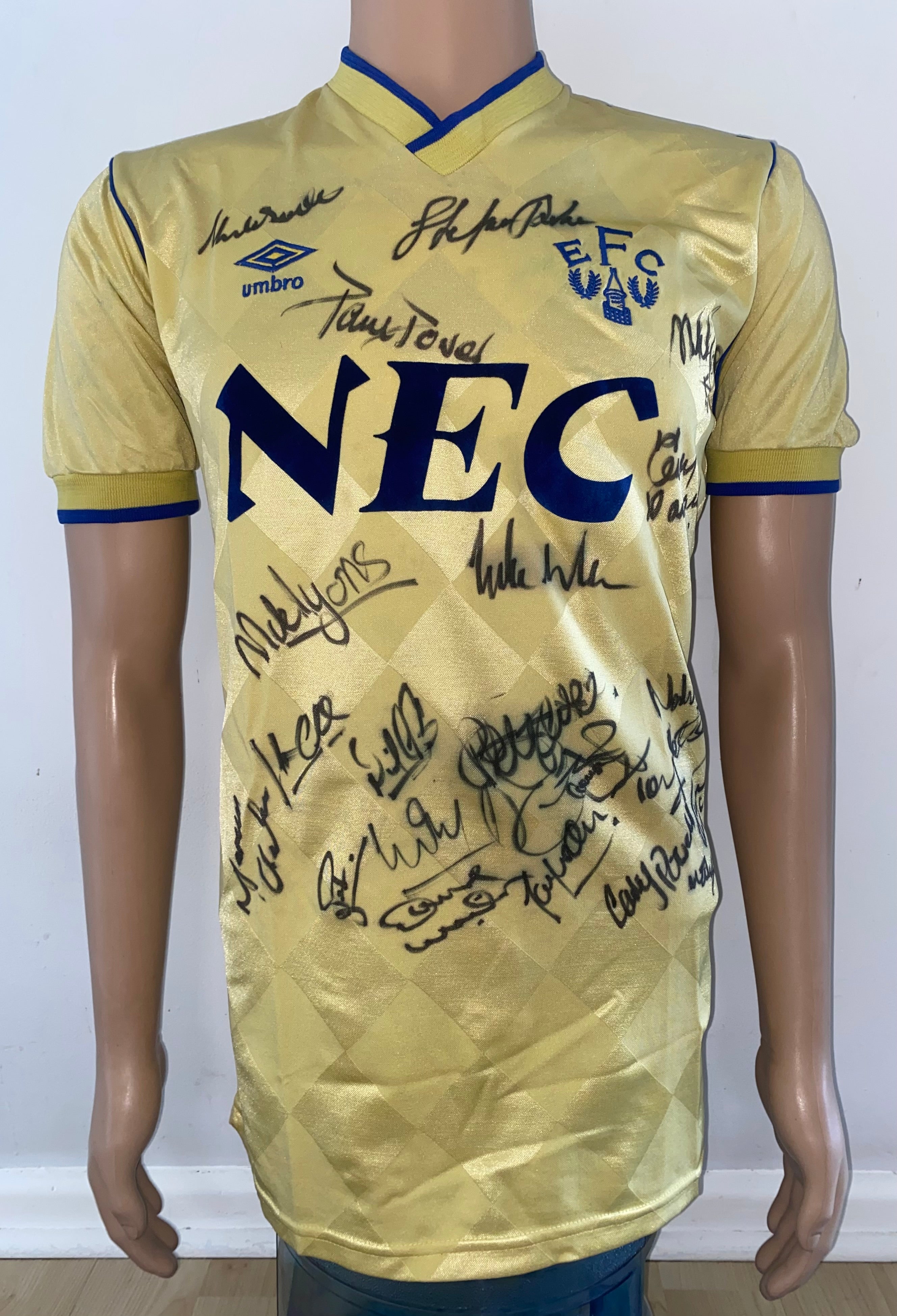 1986/87 EVERTON MATCH WORN AWAY SHIRT (VAN DEN HAUWE #3)