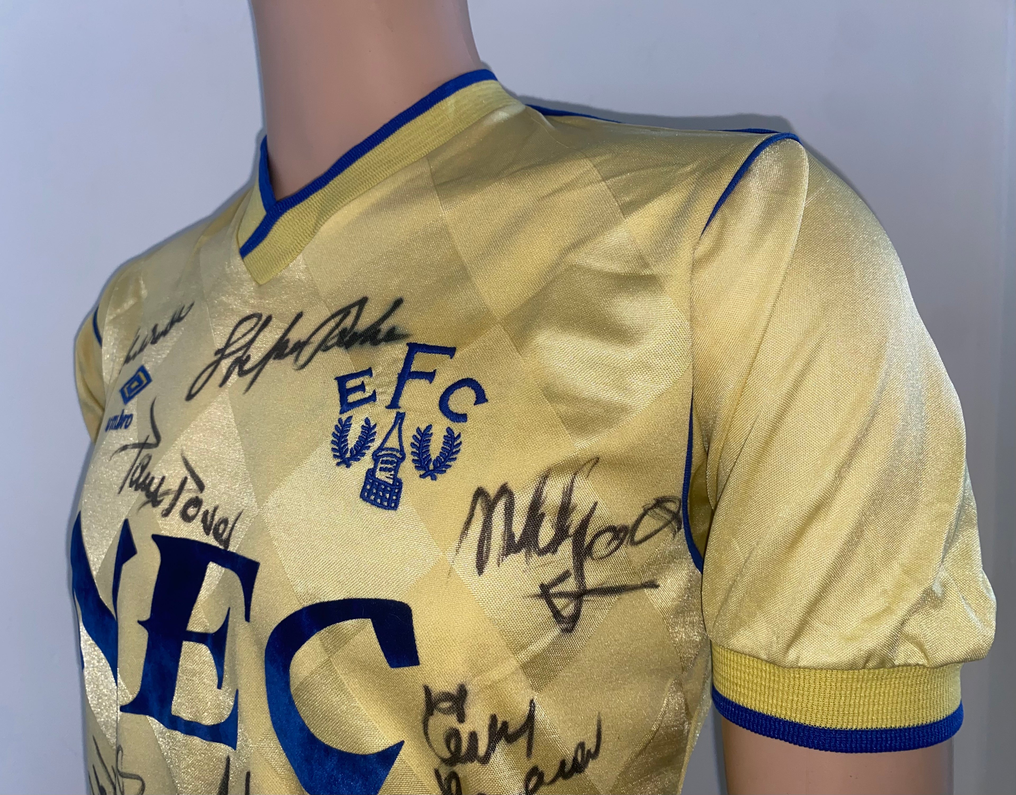 1986/87 EVERTON MATCH WORN AWAY SHIRT (VAN DEN HAUWE #3)