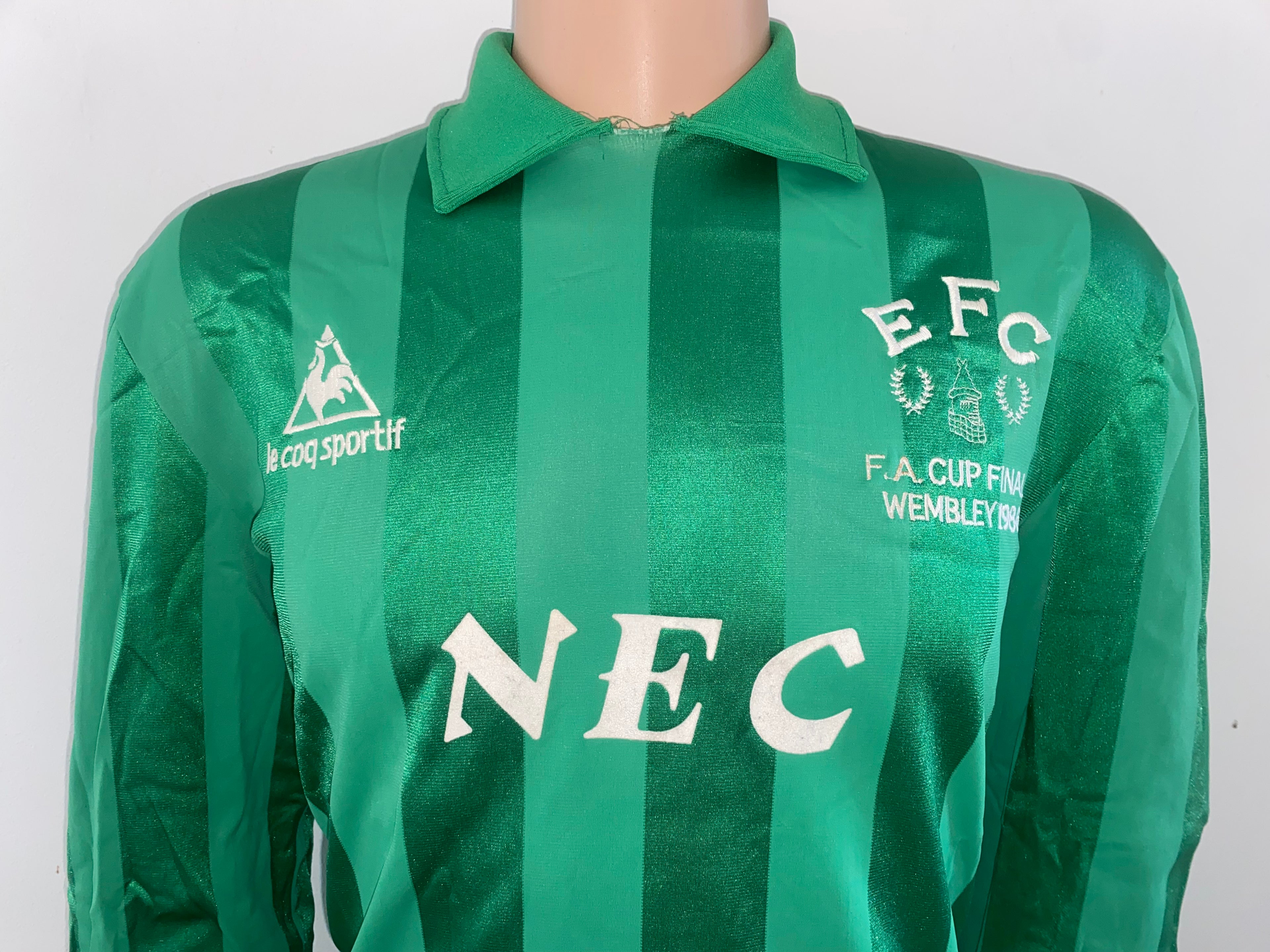 1986 FA CUP FINAL MATCH WORN GOALKEEPERS SHIRT WORN BY BOBBY MIMMS EVERTON v LIVERPOOL