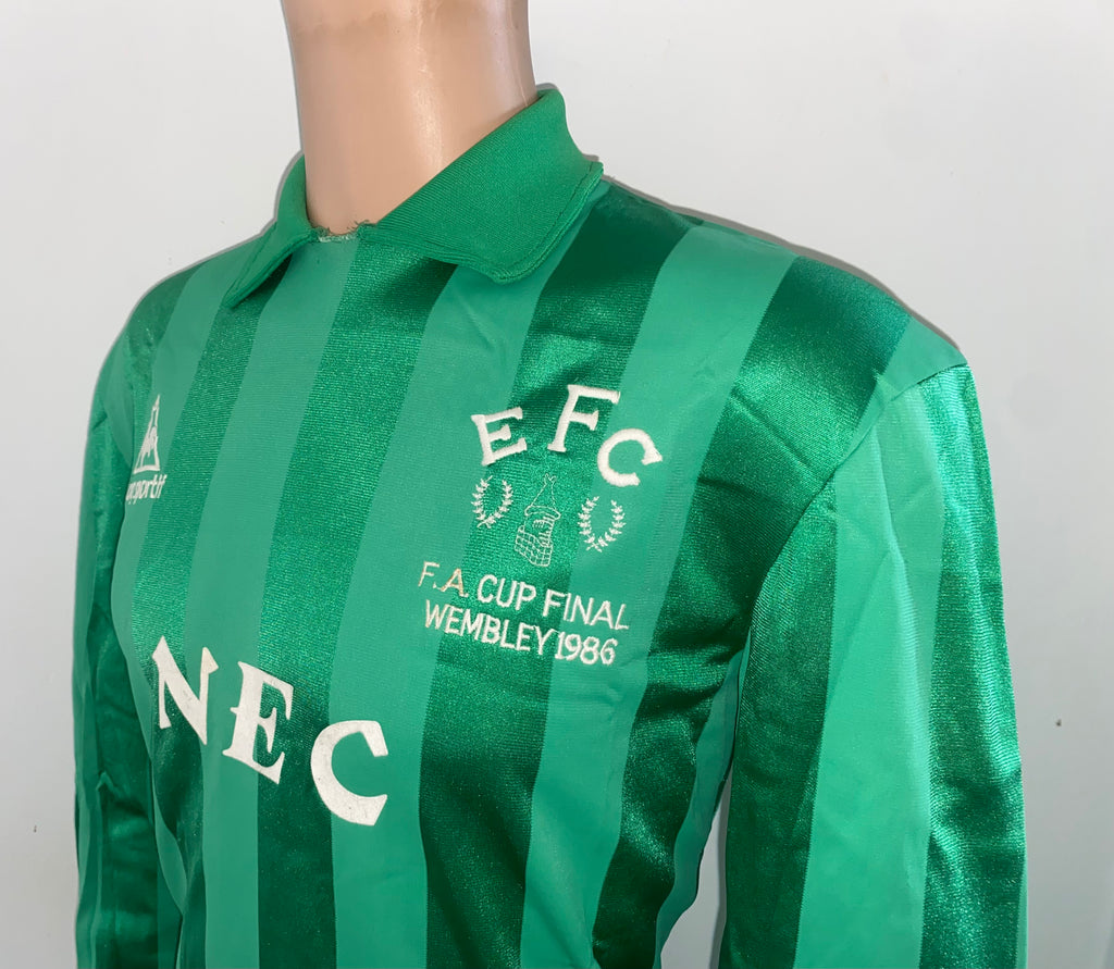 1986 FA CUP FINAL MATCH WORN GOALKEEPERS SHIRT WORN BY BOBBY MIMMS EVERTON v LIVERPOOL
