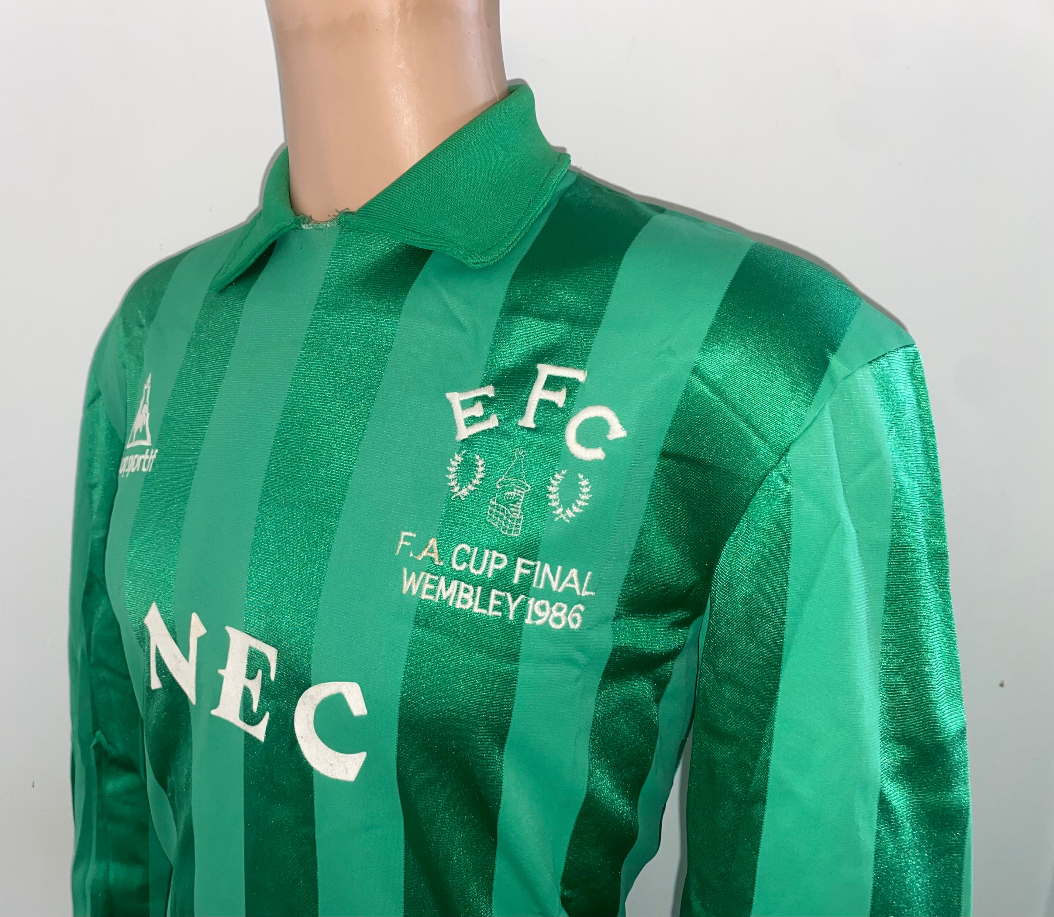 1986 FA CUP FINAL MATCH WORN GOALKEEPERS SHIRT WORN BY BOBBY MIMMS EVERTON v LIVERPOOL