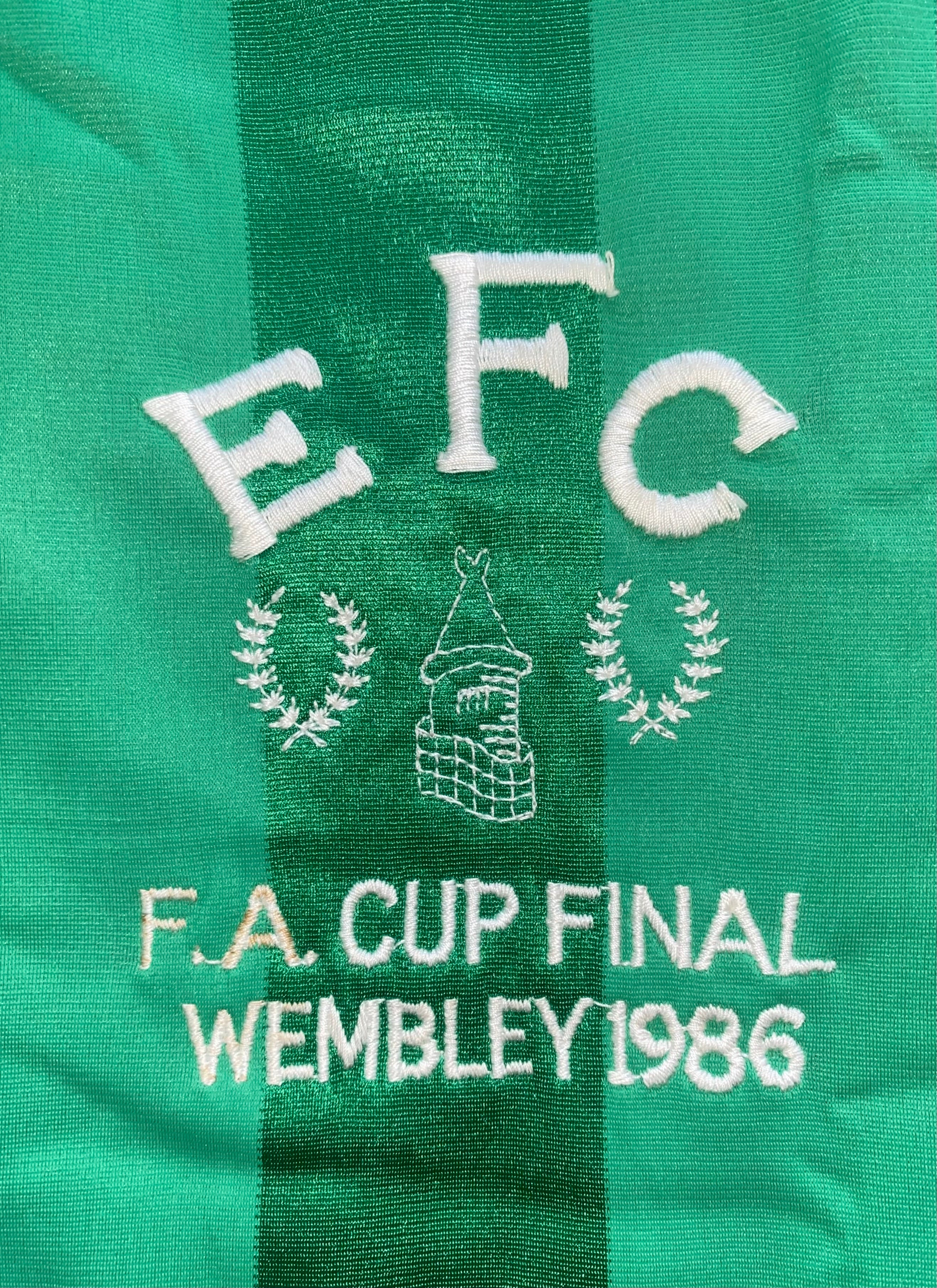 1986 FA CUP FINAL MATCH WORN GOALKEEPERS SHIRT WORN BY BOBBY MIMMS EVERTON v LIVERPOOL