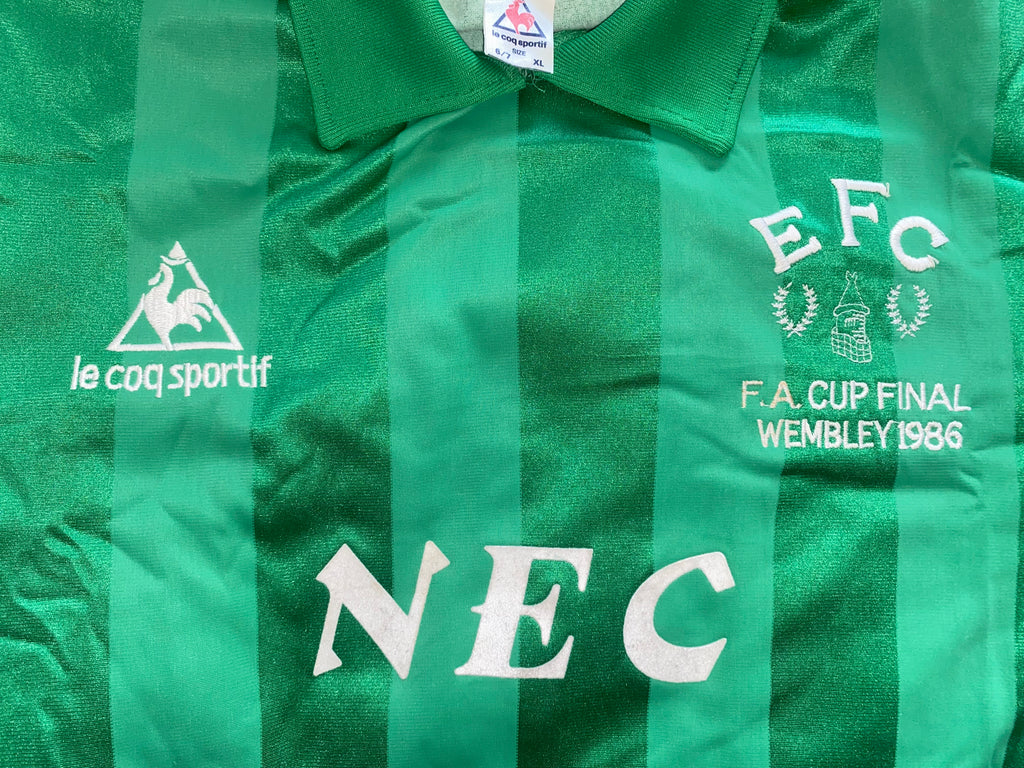 1986 FA CUP FINAL MATCH WORN GOALKEEPERS SHIRT WORN BY BOBBY MIMMS EVERTON v LIVERPOOL