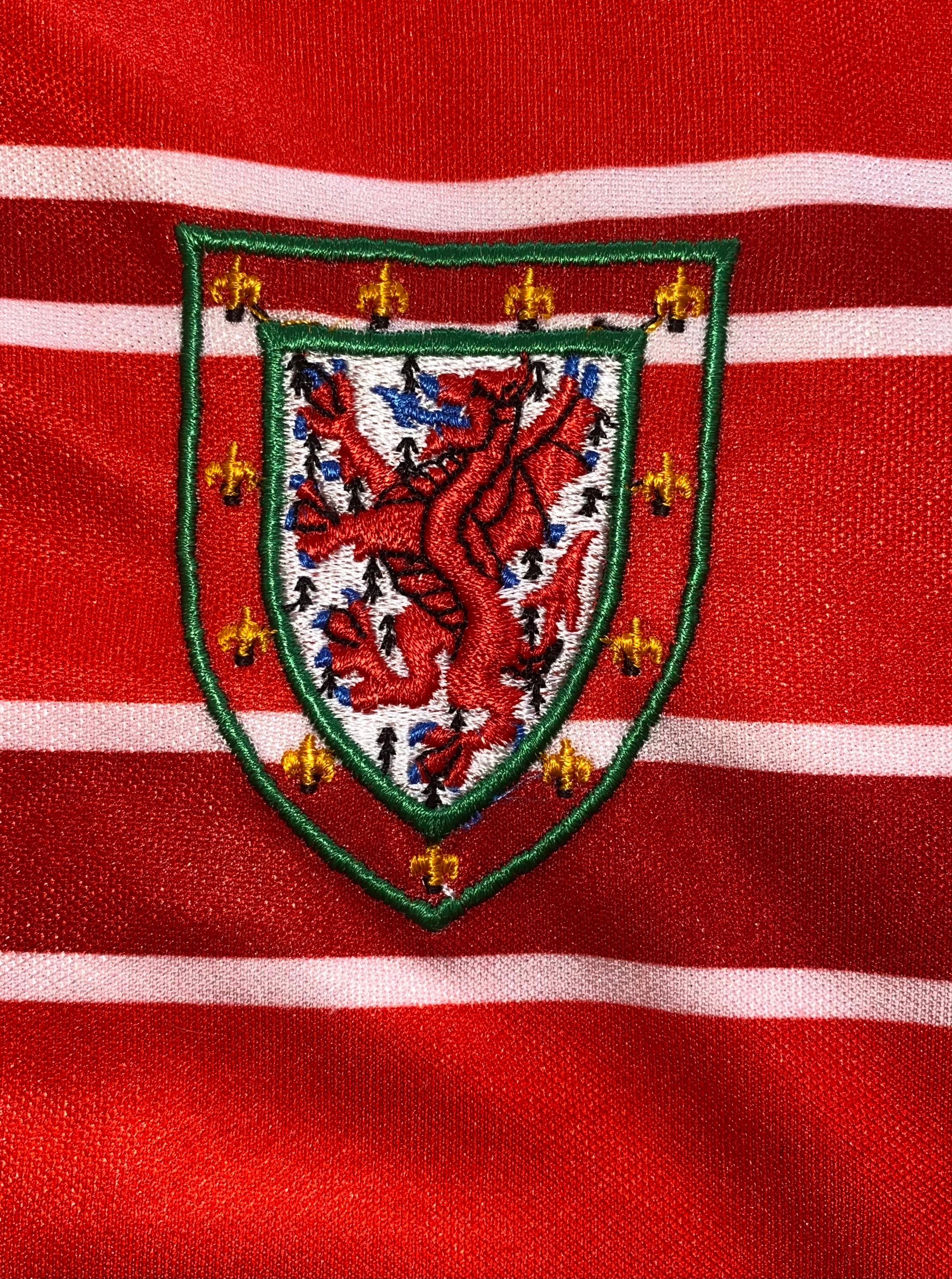 1985 WALES HOME MATCH WORN SHIRT PETER NICHOLAS #6