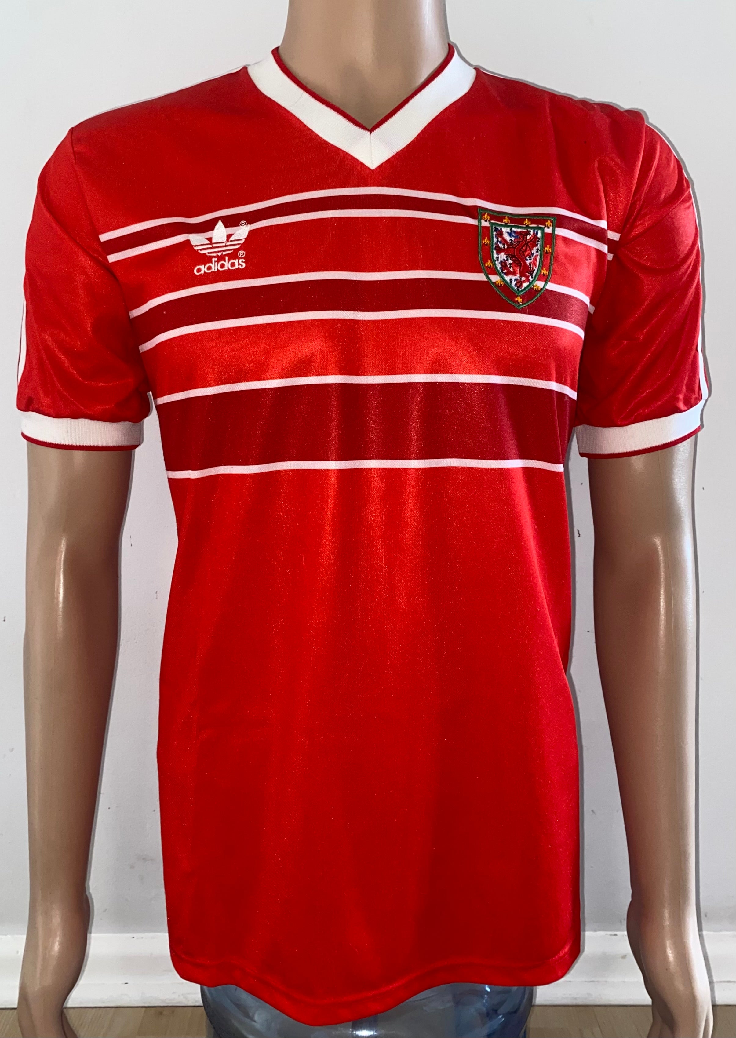 1985 WALES HOME MATCH WORN SHIRT PETER NICHOLAS #6