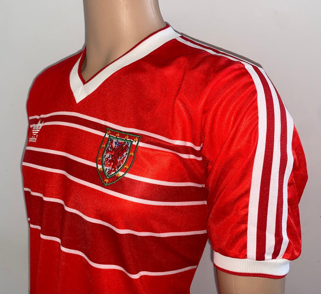 1985 WALES HOME MATCH WORN SHIRT PETER NICHOLAS #6