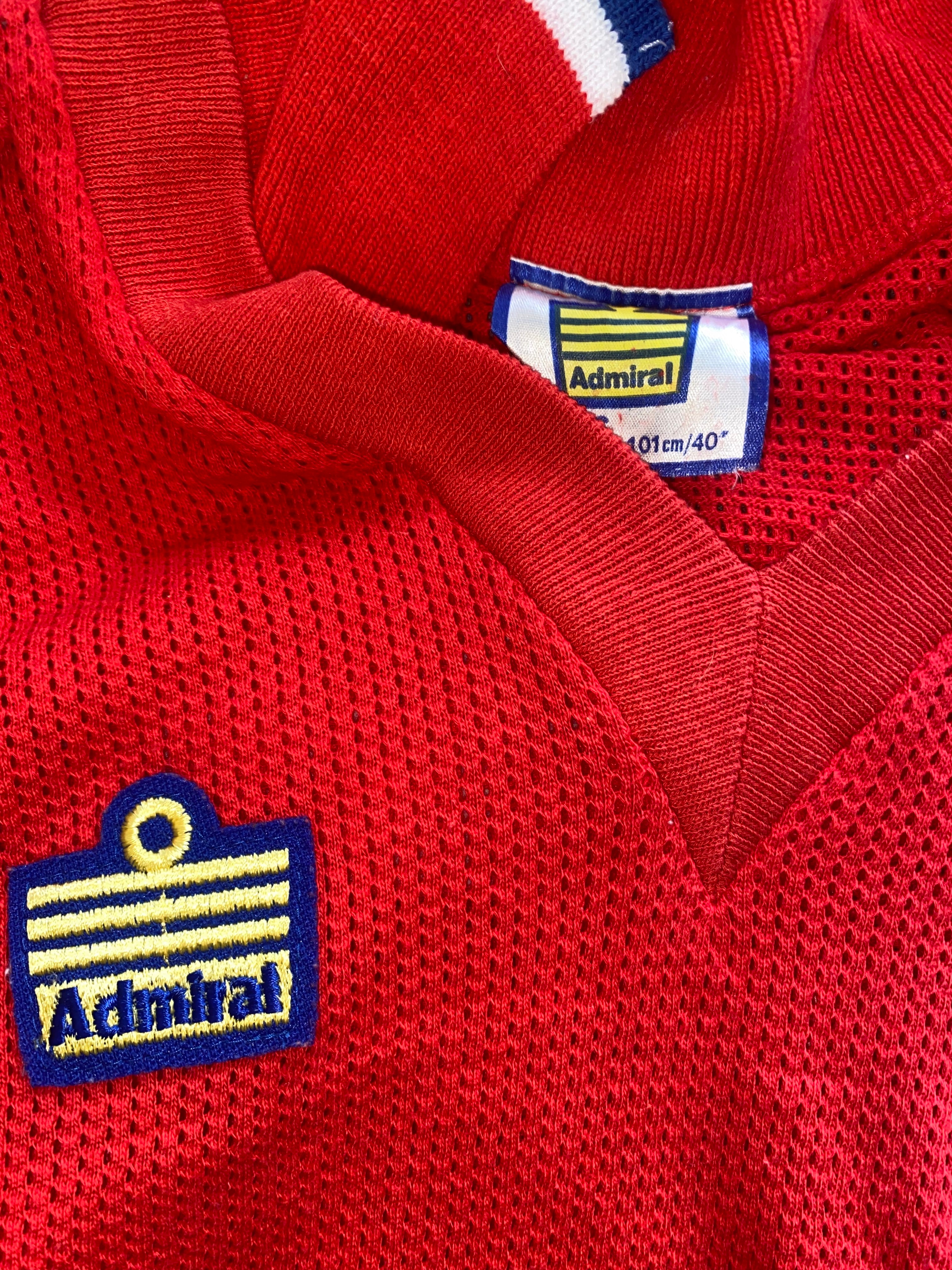 1978/79 ENGLAND MATCH WORN U18 AERTEX ADMIRAL AWAY SHIRT #12