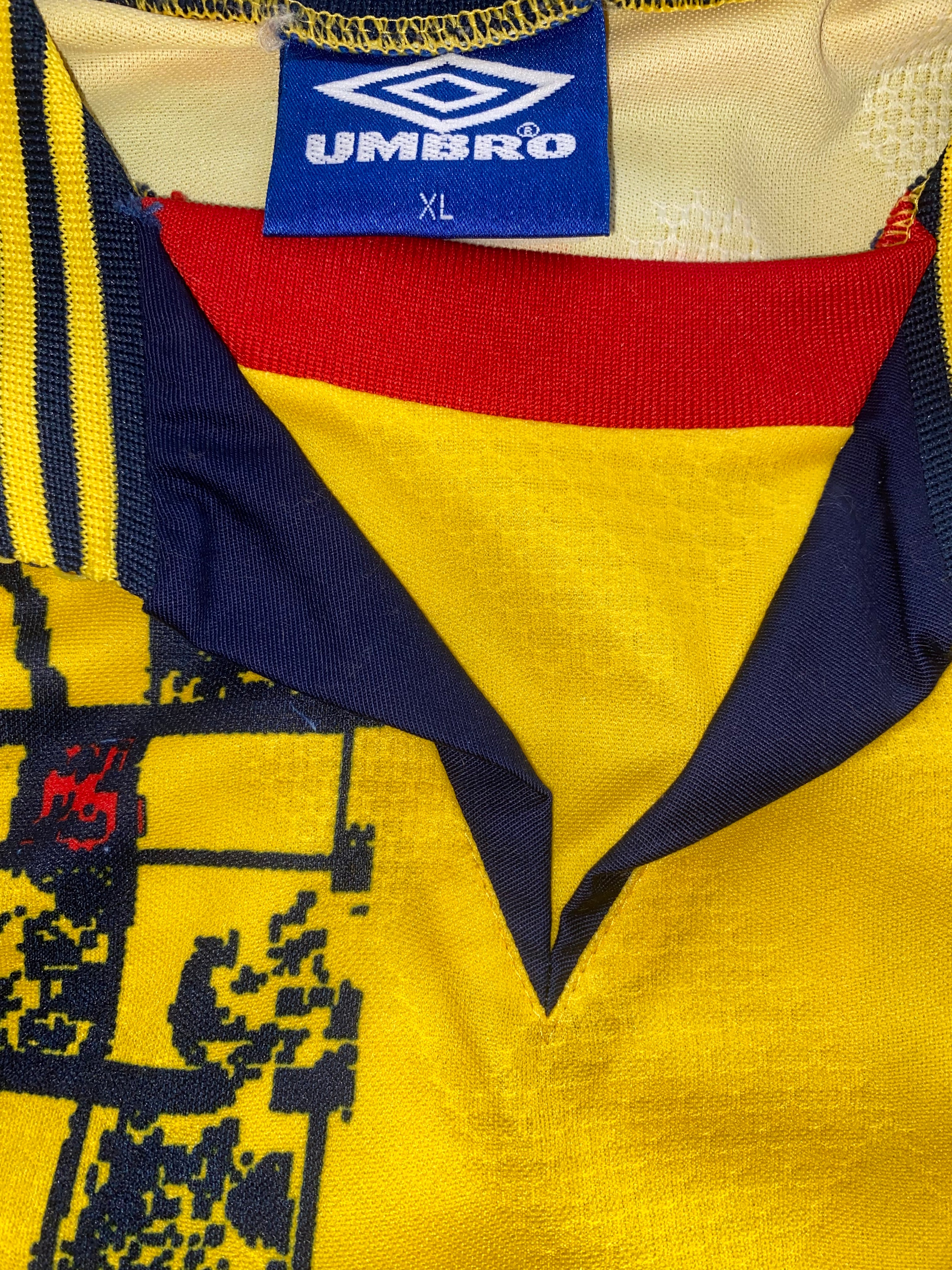 1994/95 NOTTINGHAM FOREST MATCH ISSUE AWAY SHIRT HAALAND 18