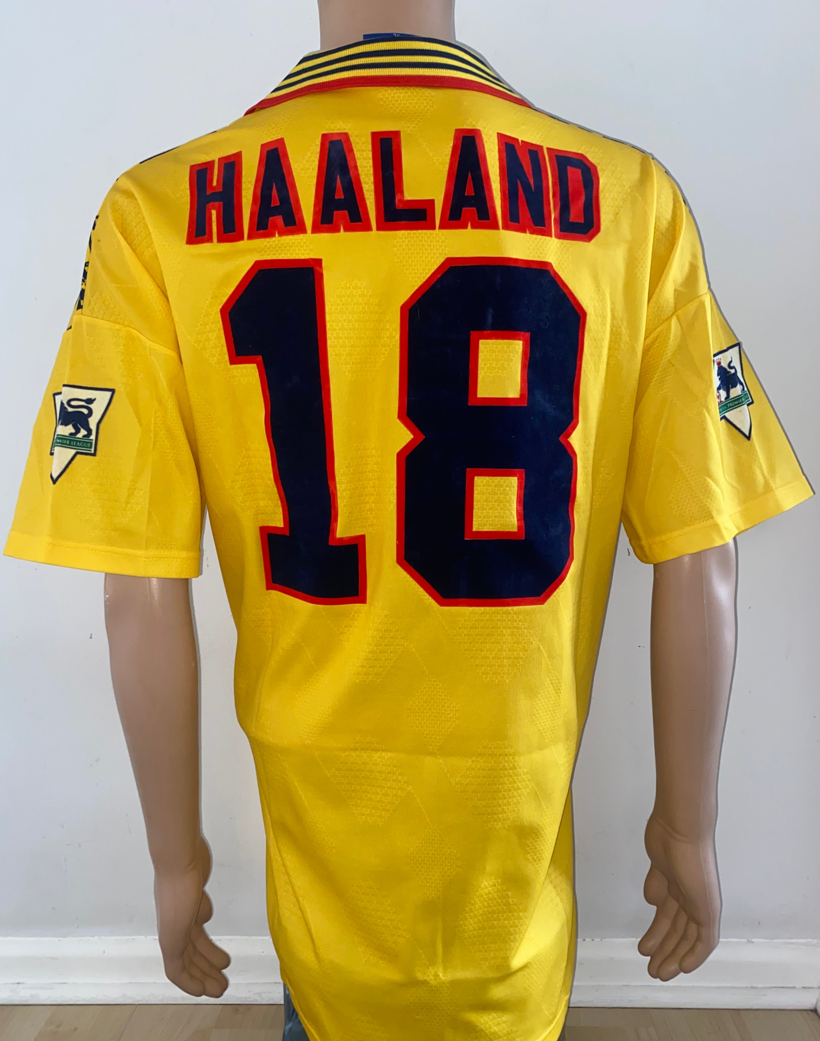 1994/95 NOTTINGHAM FOREST MATCH ISSUE AWAY SHIRT HAALAND 18