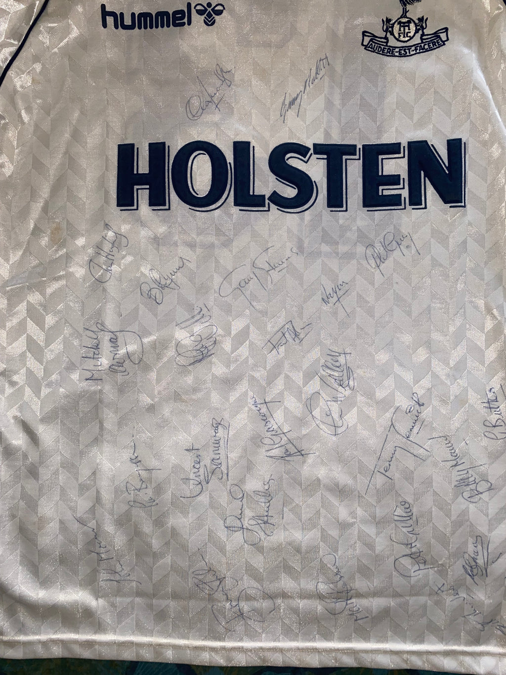 1988/89 TOTTENHAM HOTSPUR HUMMEL MATCH WORN HOME SHIRT #13