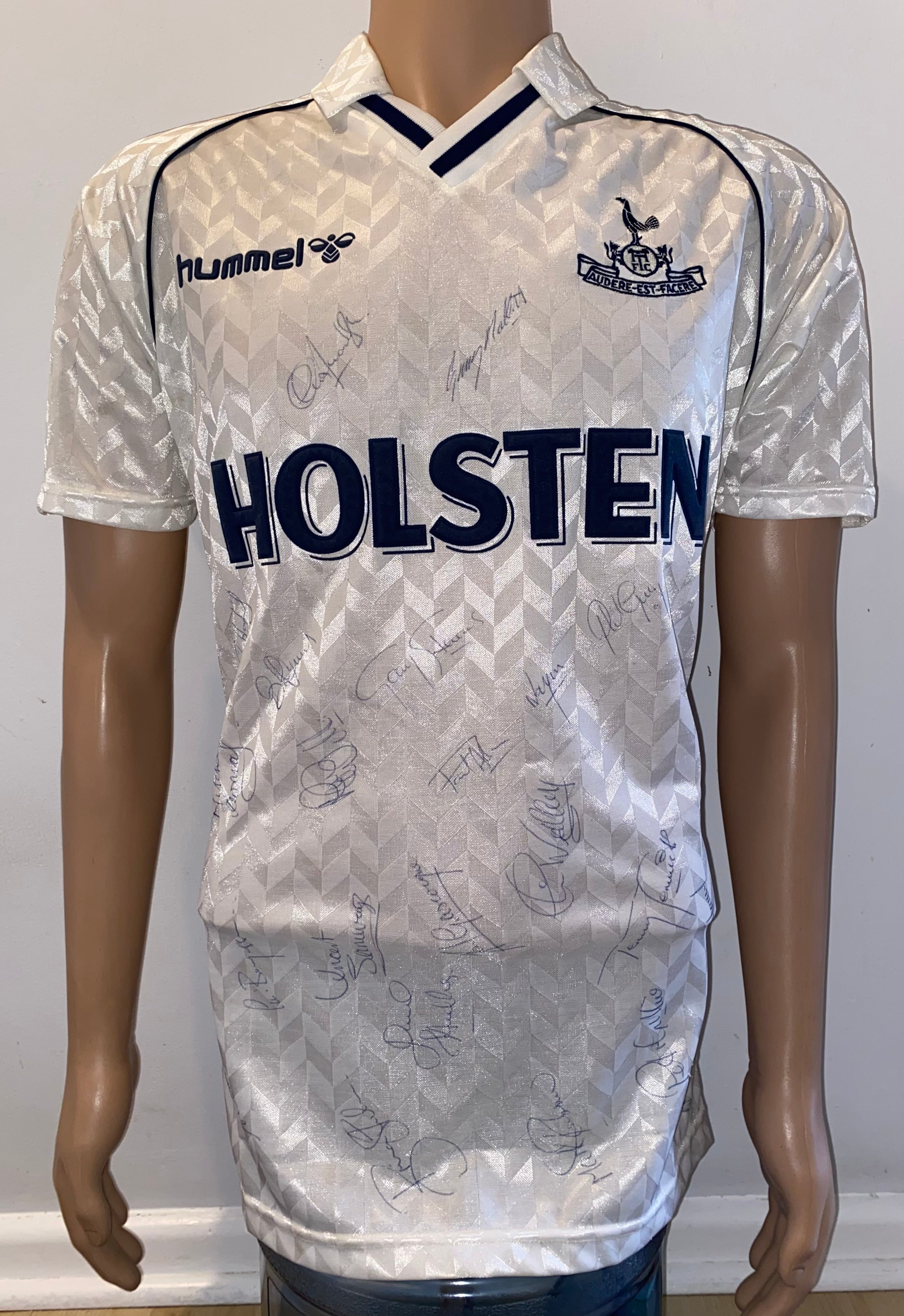 1988/89 TOTTENHAM HOTSPUR HUMMEL MATCH WORN HOME SHIRT #13