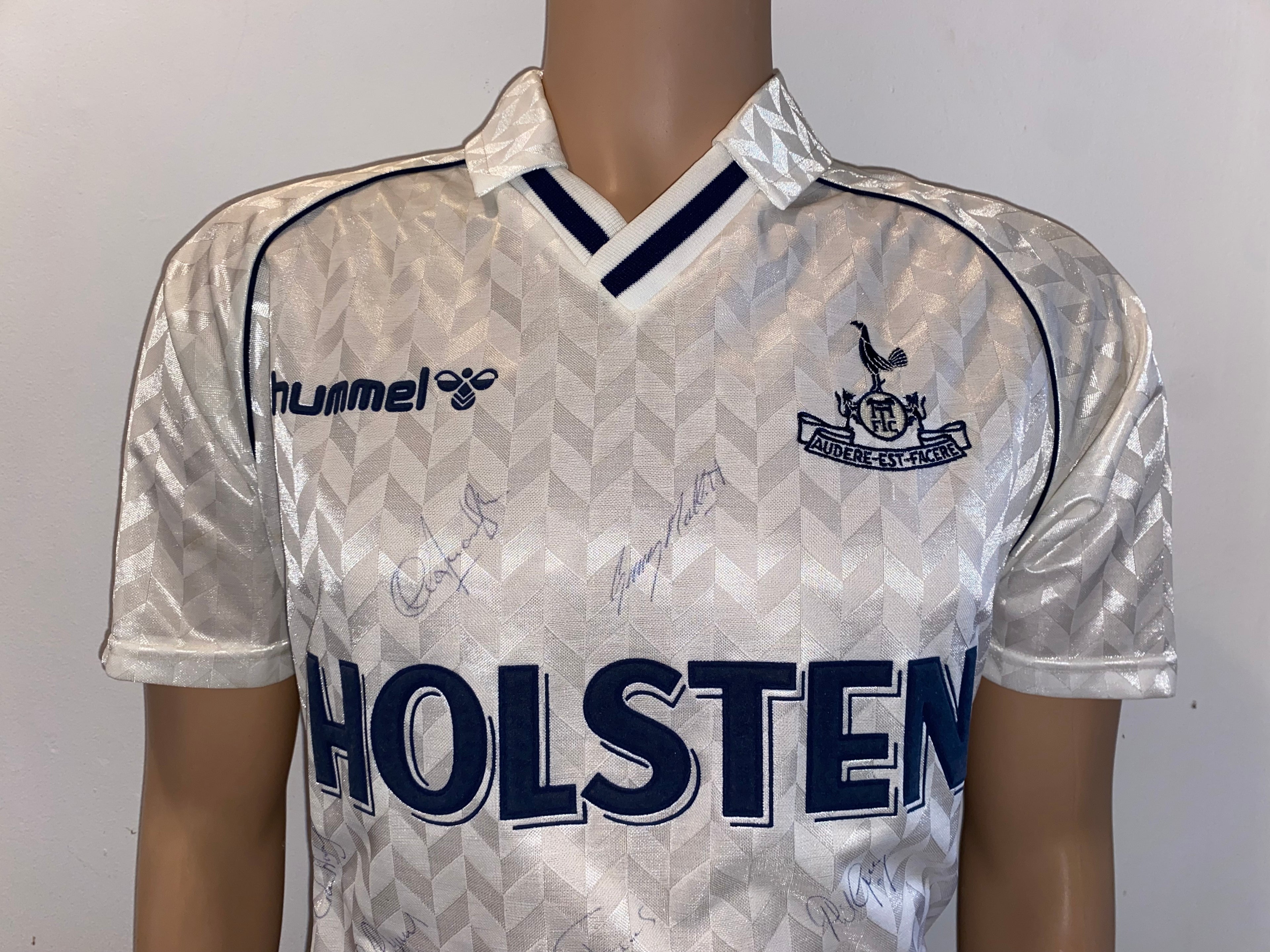 1988/89 TOTTENHAM HOTSPUR HUMMEL MATCH WORN HOME SHIRT #13