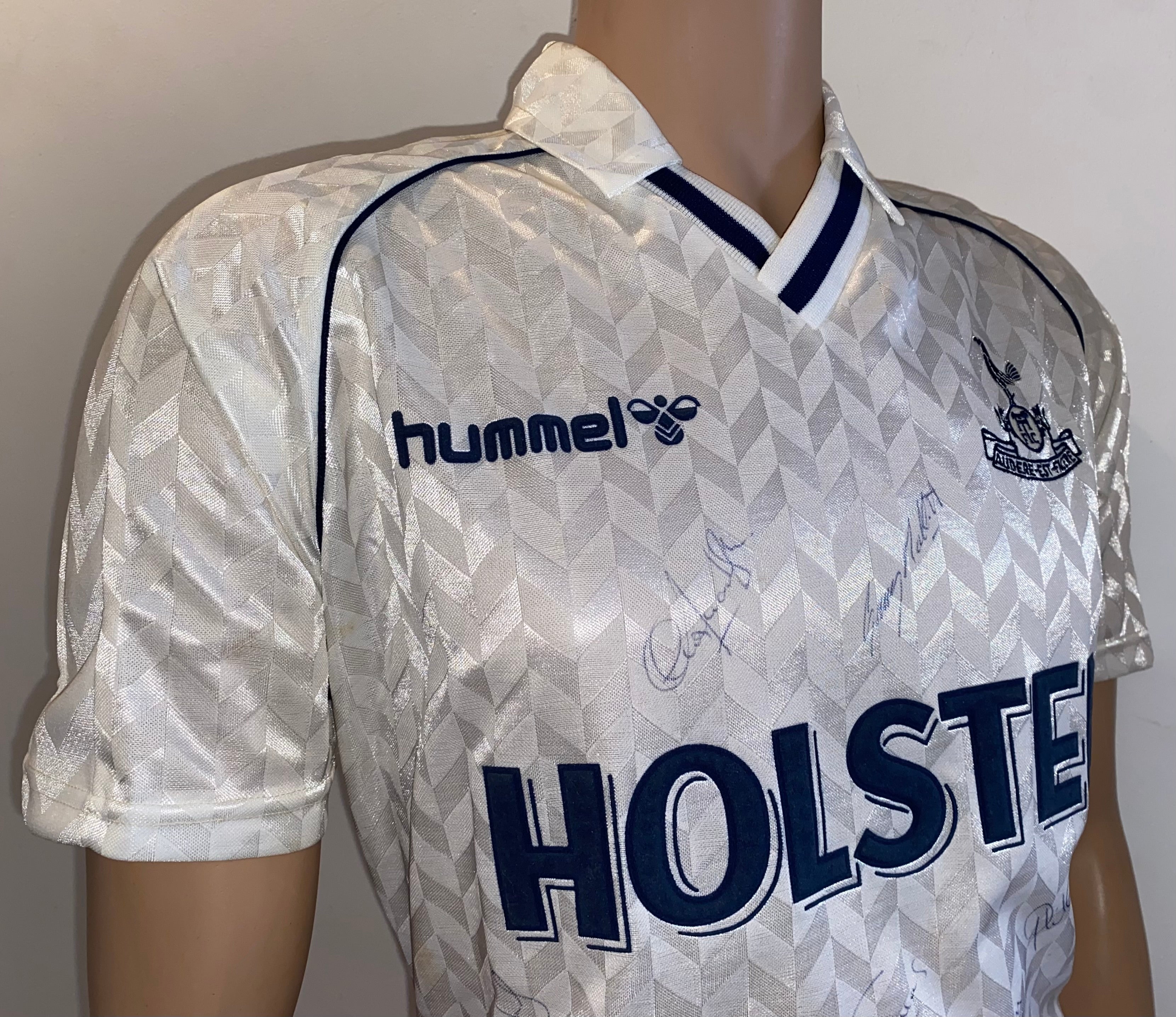 1988/89 TOTTENHAM HOTSPUR HUMMEL MATCH WORN HOME SHIRT #13