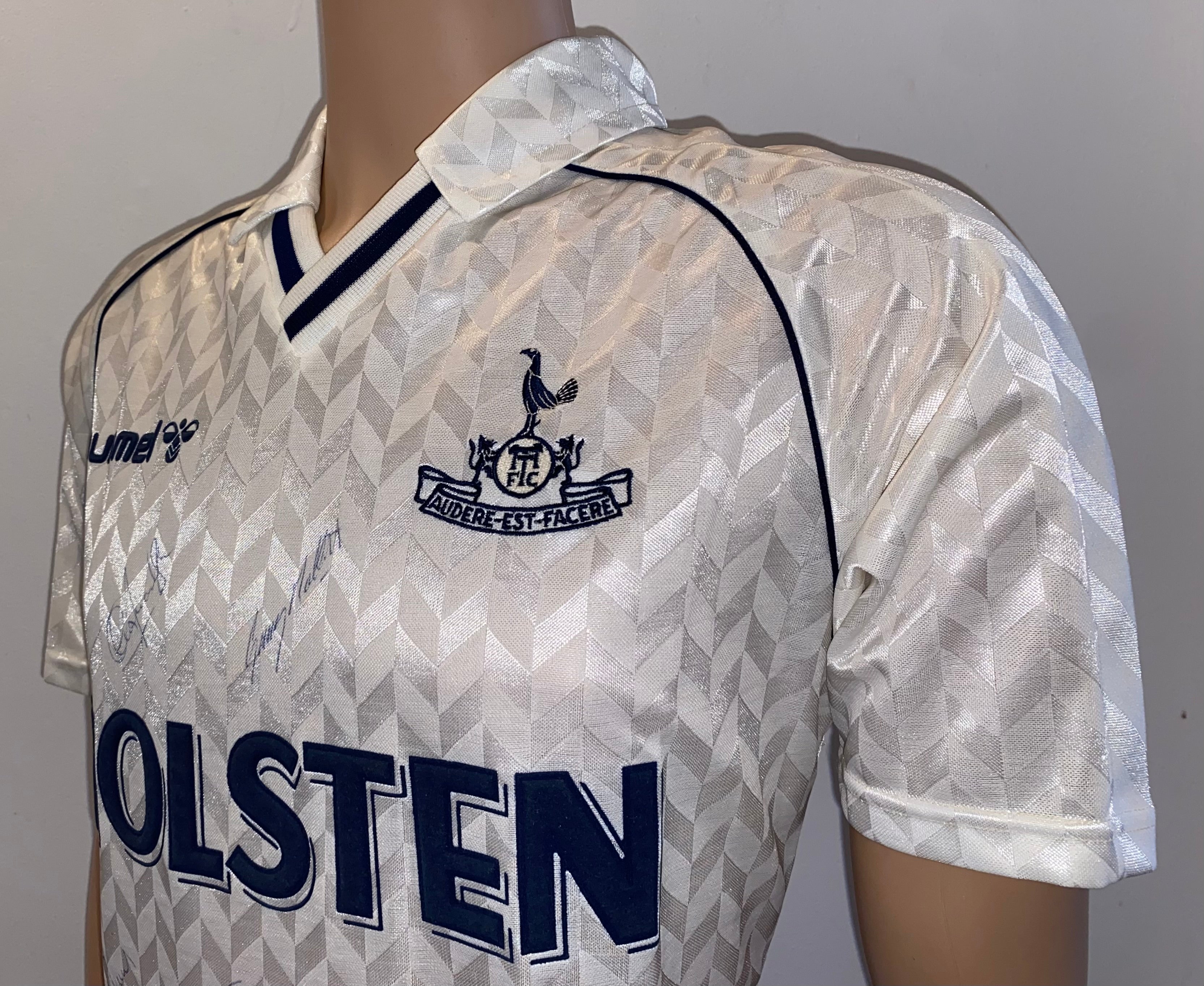 1988/89 TOTTENHAM HOTSPUR HUMMEL MATCH WORN HOME SHIRT #13