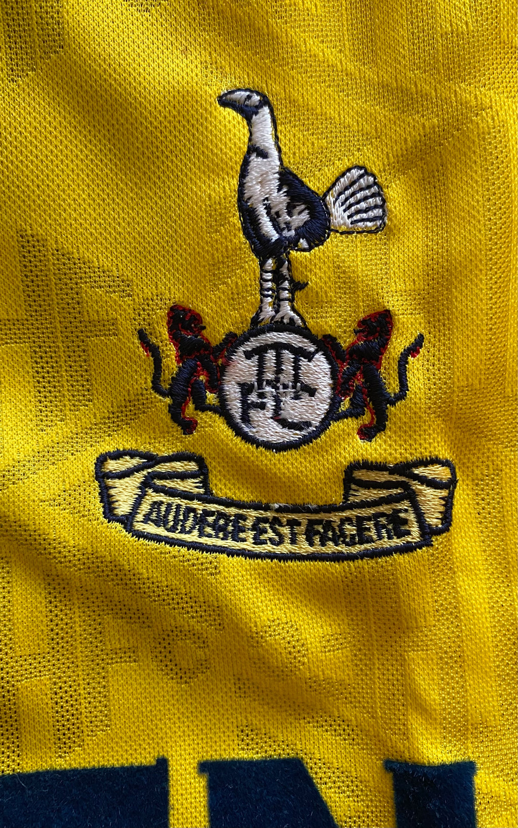 1991/92 TOTTENHAM HOTSPUR MATCH WORN AWAY SHIRT #13
