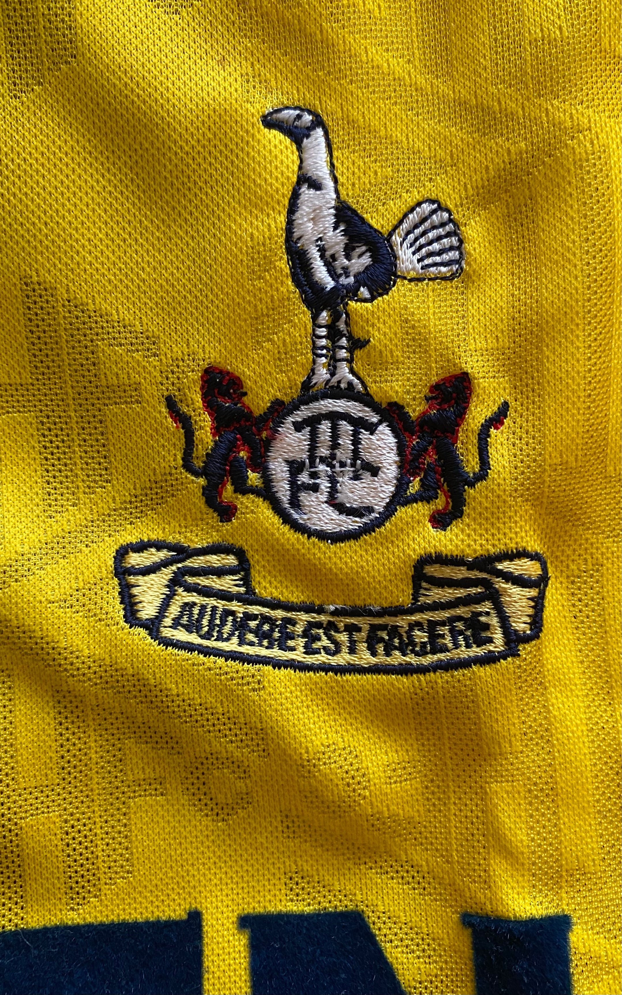 1991/92 TOTTENHAM HOTSPUR MATCH WORN AWAY SHIRT #13