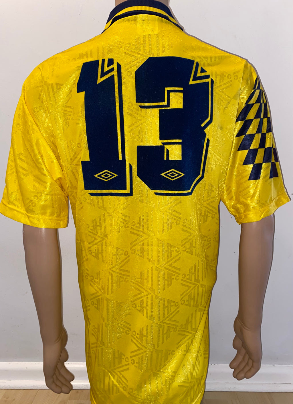 1991/92 TOTTENHAM HOTSPUR MATCH WORN AWAY SHIRT #13