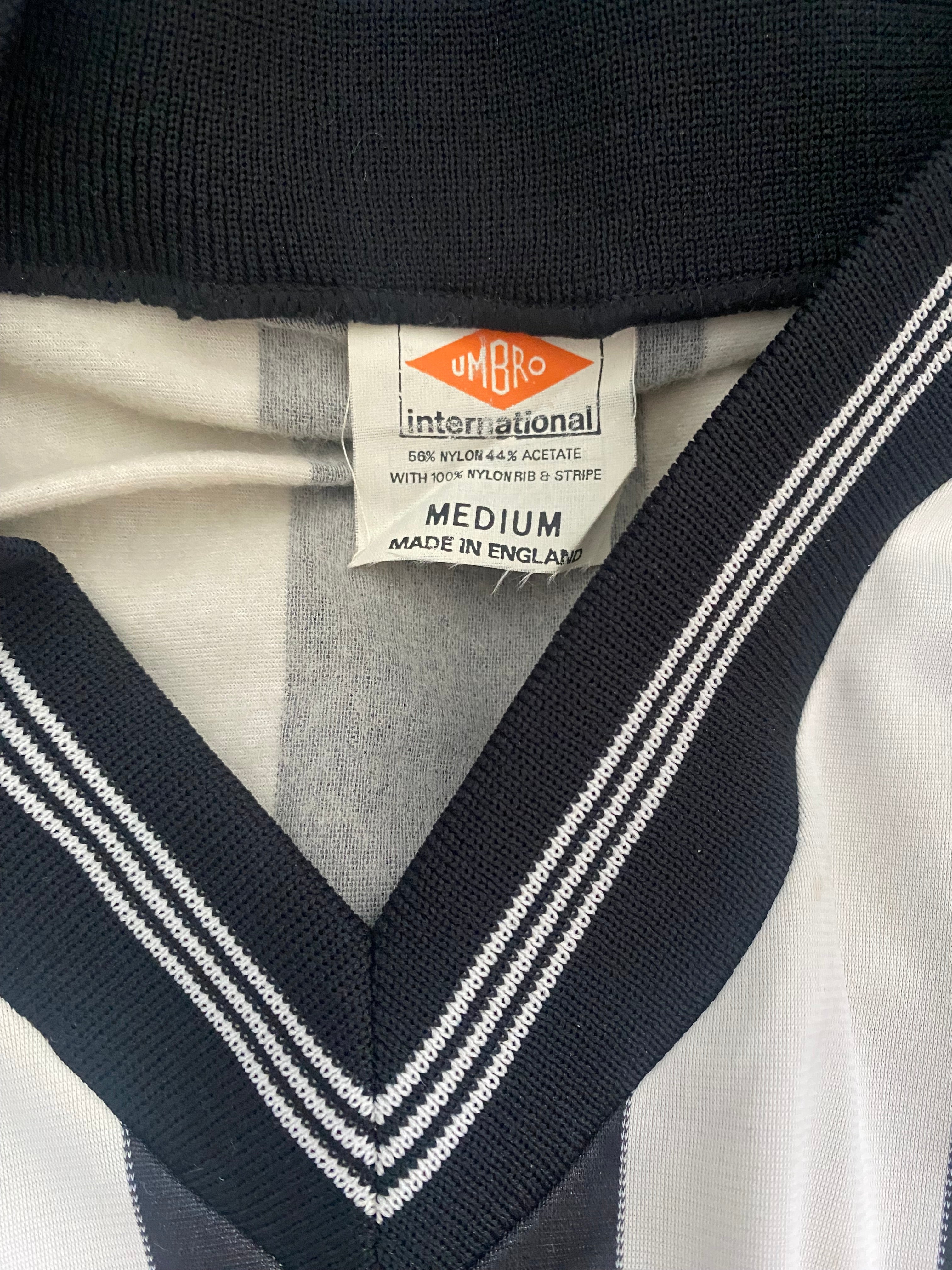 1984/85 NEWCASTLE UNITED MATCH WORN UMBRO HOME SHIRT #7