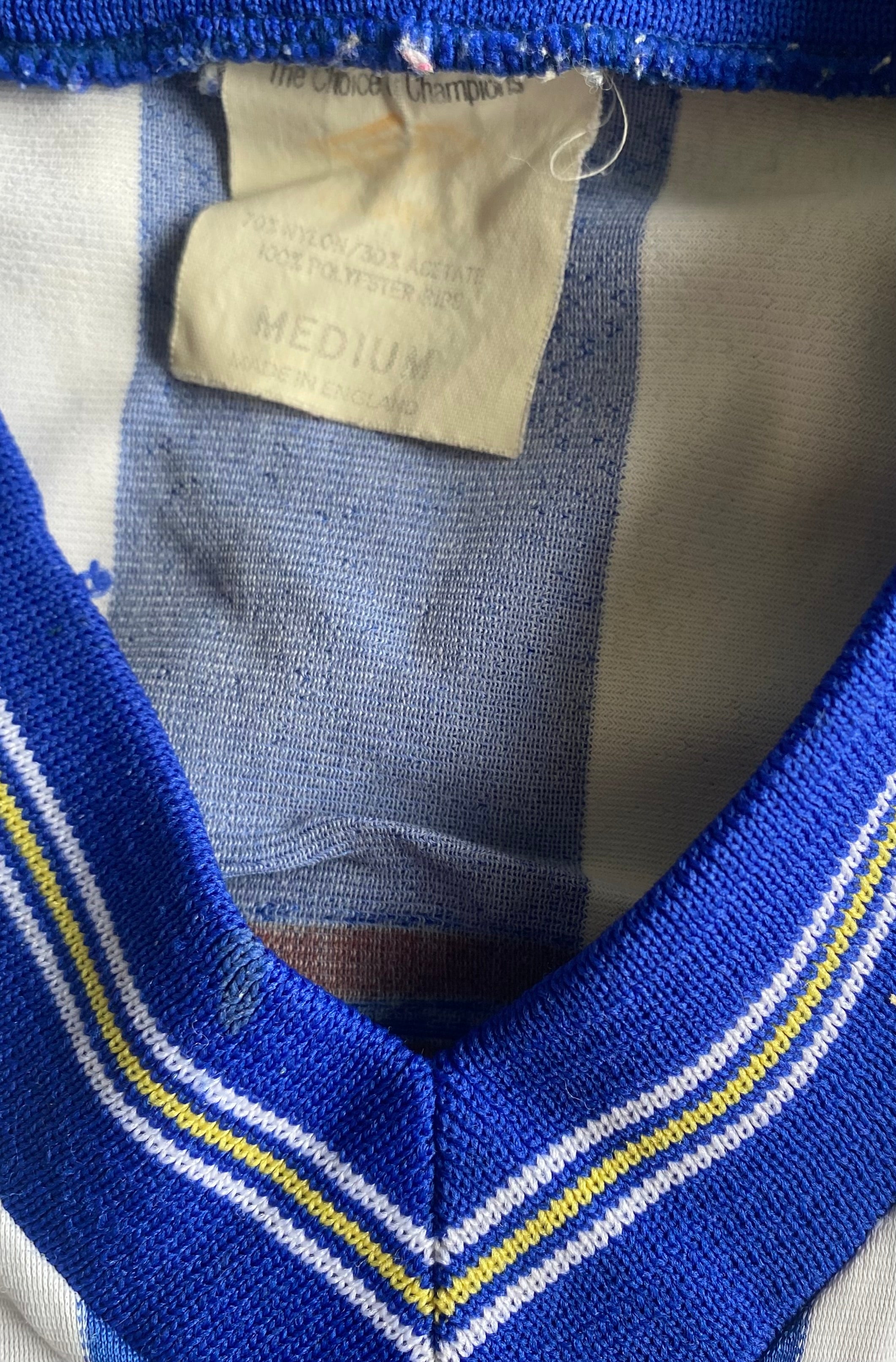 1984/85 SHEFFIELD WEDNESDAY MATCH WORN UMBRO HOME SHIRT #6