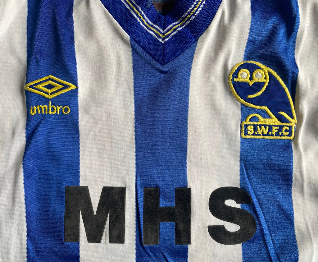 1984/85 SHEFFIELD WEDNESDAY MATCH WORN UMBRO HOME SHIRT #6