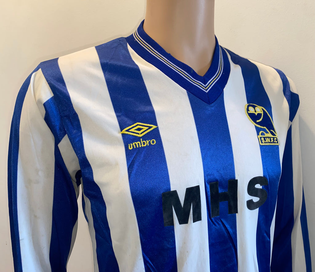 1984/85 SHEFFIELD WEDNESDAY MATCH WORN UMBRO HOME SHIRT #6