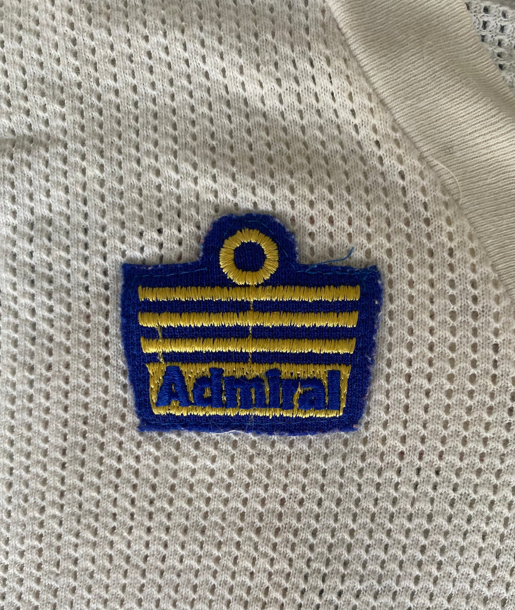 1978/79 ENGLAND MATCH WORN U18 AERTEX ADMIRAL HOME SHIRT #12
