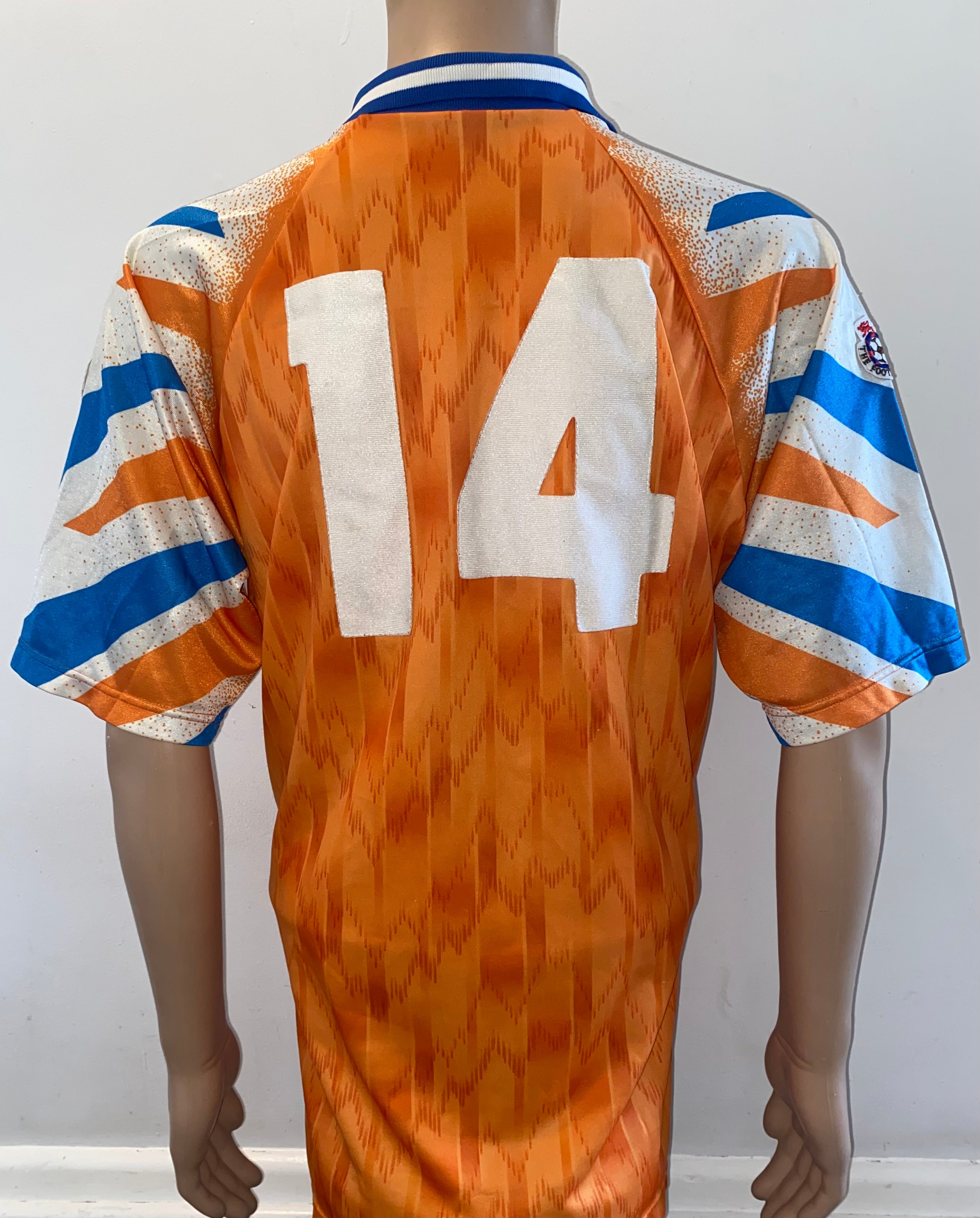 1994/95 SWANSEA CITY MATCH WORN AWAY SHIRT #14