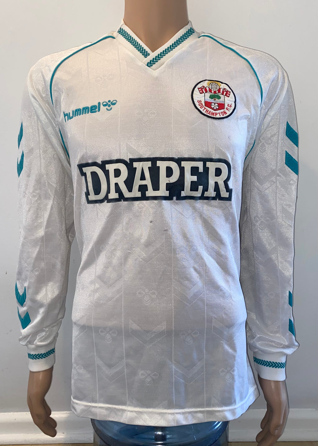 1989/90 SOUTHAMPTON MATCH WORN HUMMEL AWAY SHIRT #13