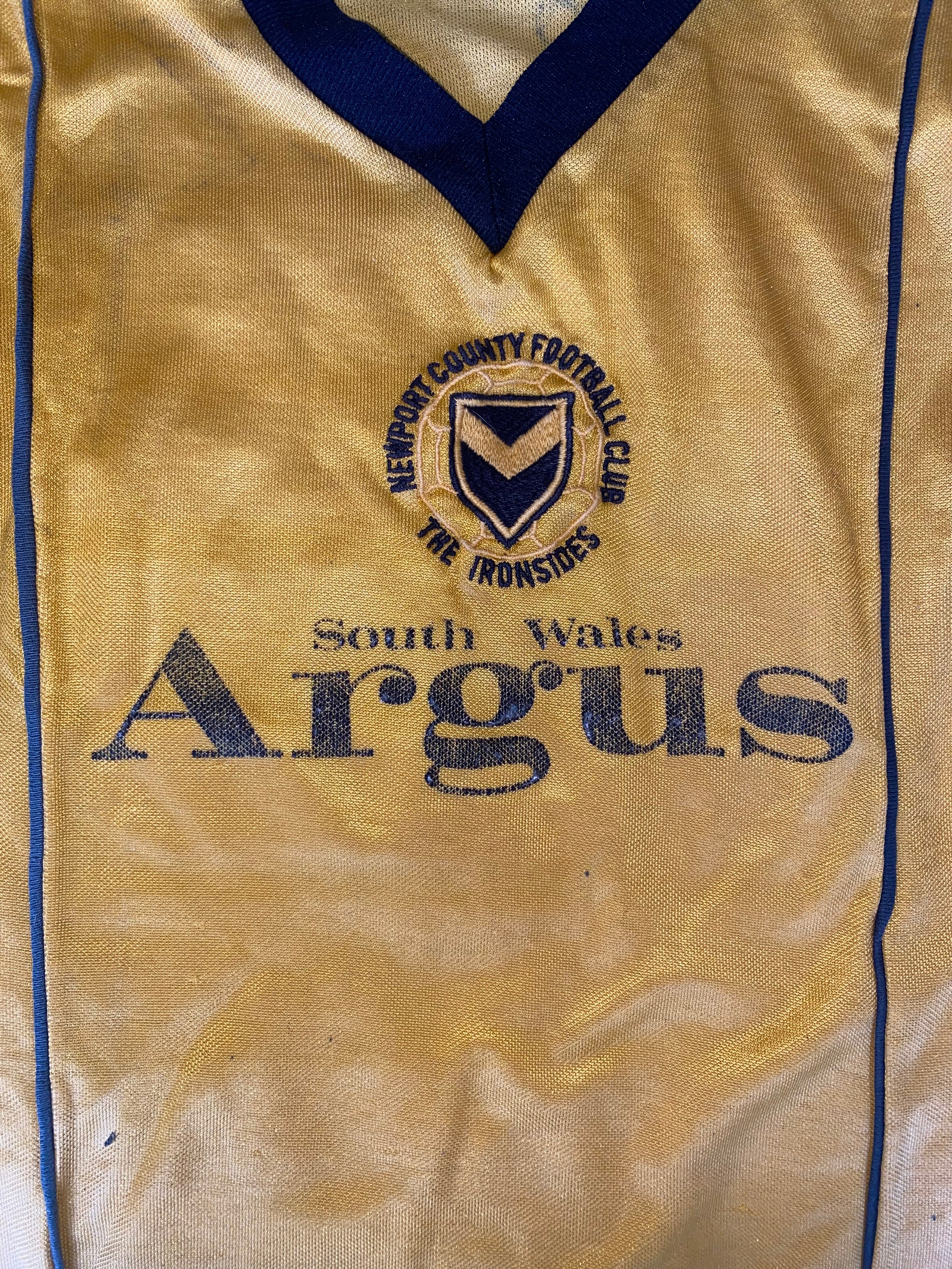 1983/84 MATCH WORN NEWPORT COUNTY HOME SHIRT #12