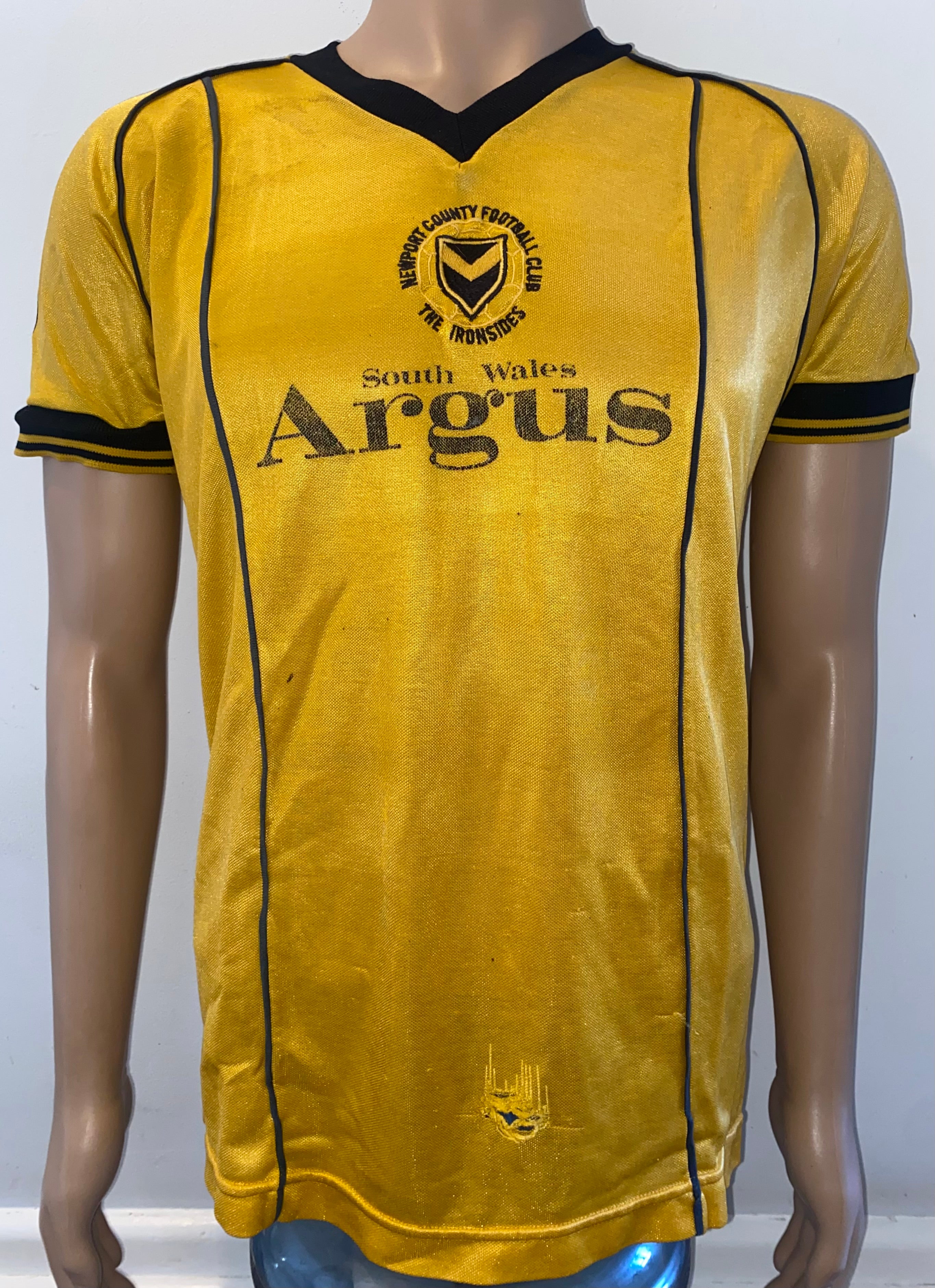 1983/84 MATCH WORN NEWPORT COUNTY HOME SHIRT #12