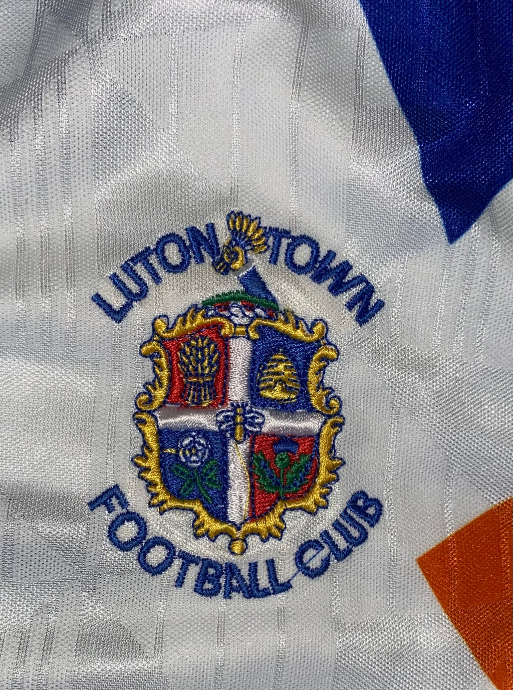1991/92 LUTON TOWN MATCH WORN UMBRO HOME SHIRT #3