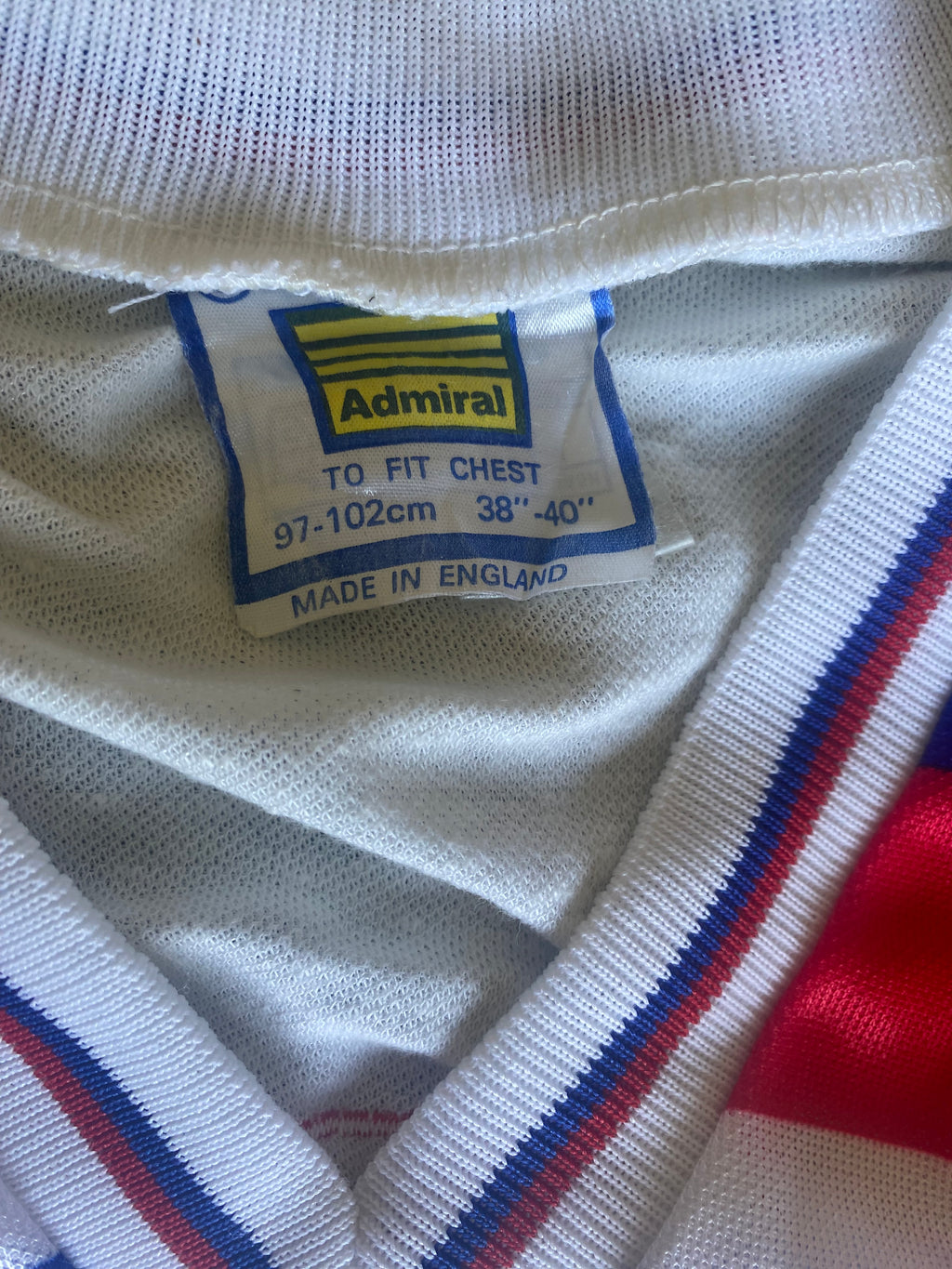 ENGLAND 1980-83 ADMIRAL MATCH WORN YOUTH SHIRT #6