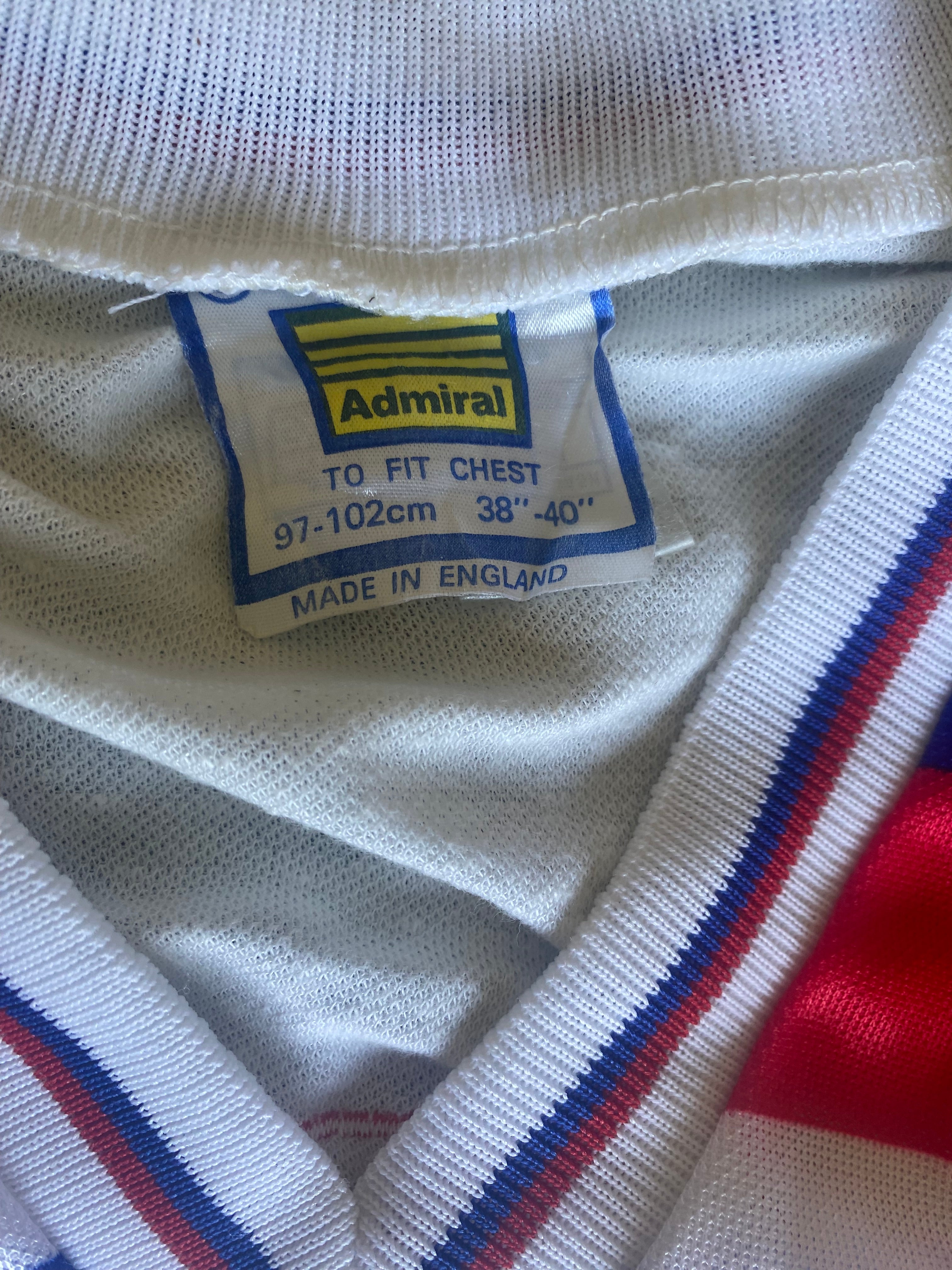 ENGLAND 1980-83 ADMIRAL MATCH WORN YOUTH SHIRT #6