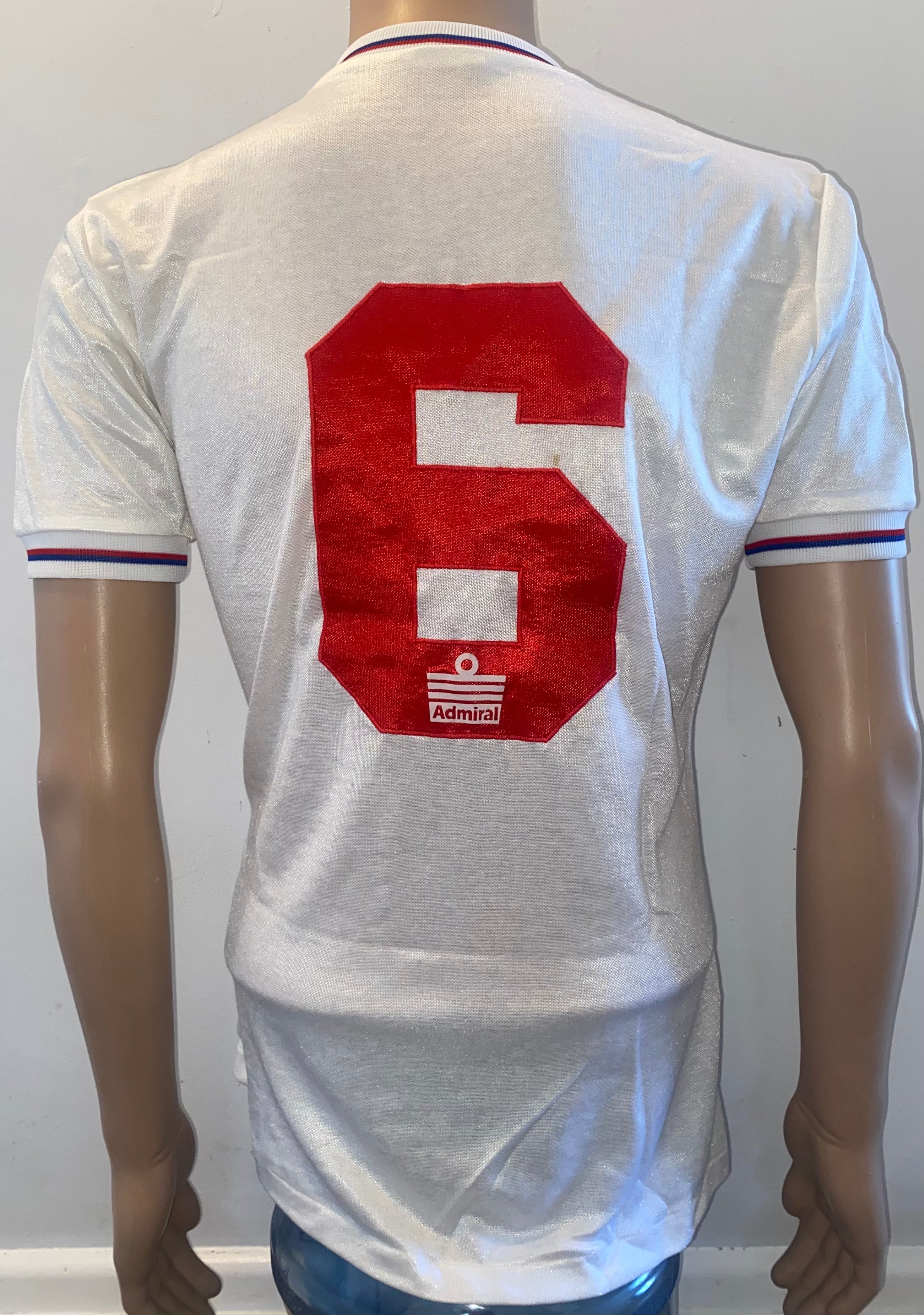 ENGLAND 1980-83 ADMIRAL MATCH WORN YOUTH SHIRT #6