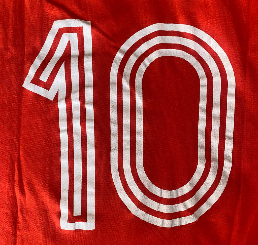 1980/81 ADIDAS ORIENT MATCH WORN AWAY SHIRT #10