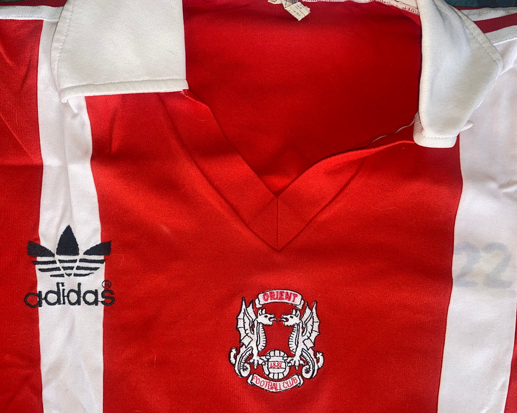 1980/81 ADIDAS ORIENT MATCH WORN AWAY SHIRT #10