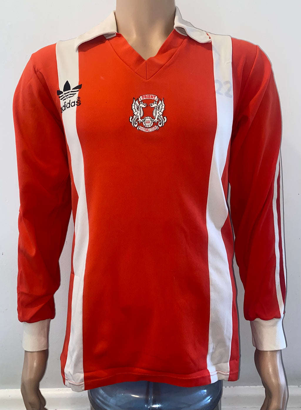 1980/81 ADIDAS ORIENT MATCH WORN AWAY SHIRT #10